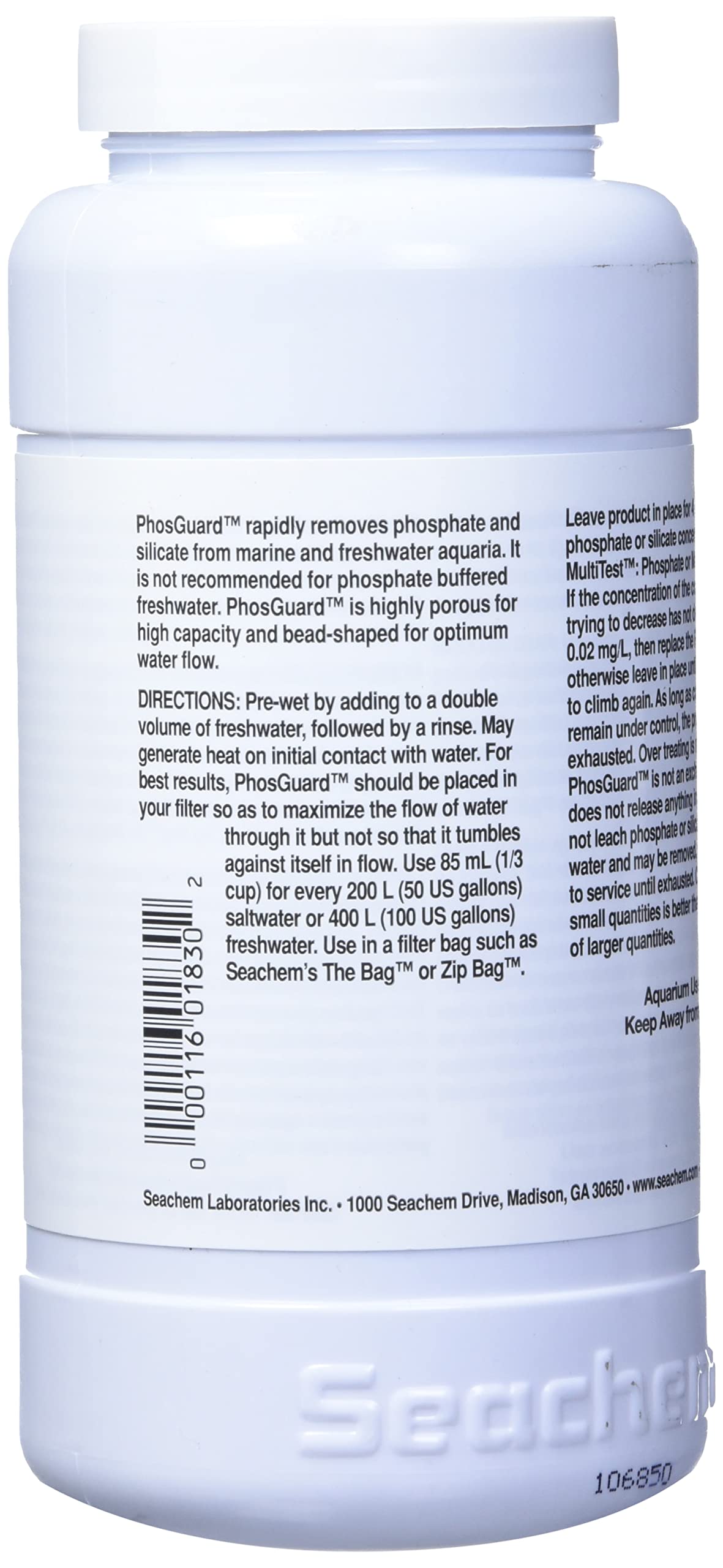 Seachem PhosGuard Water Treatment - Removes Silicate & Phosphate | 500 ml