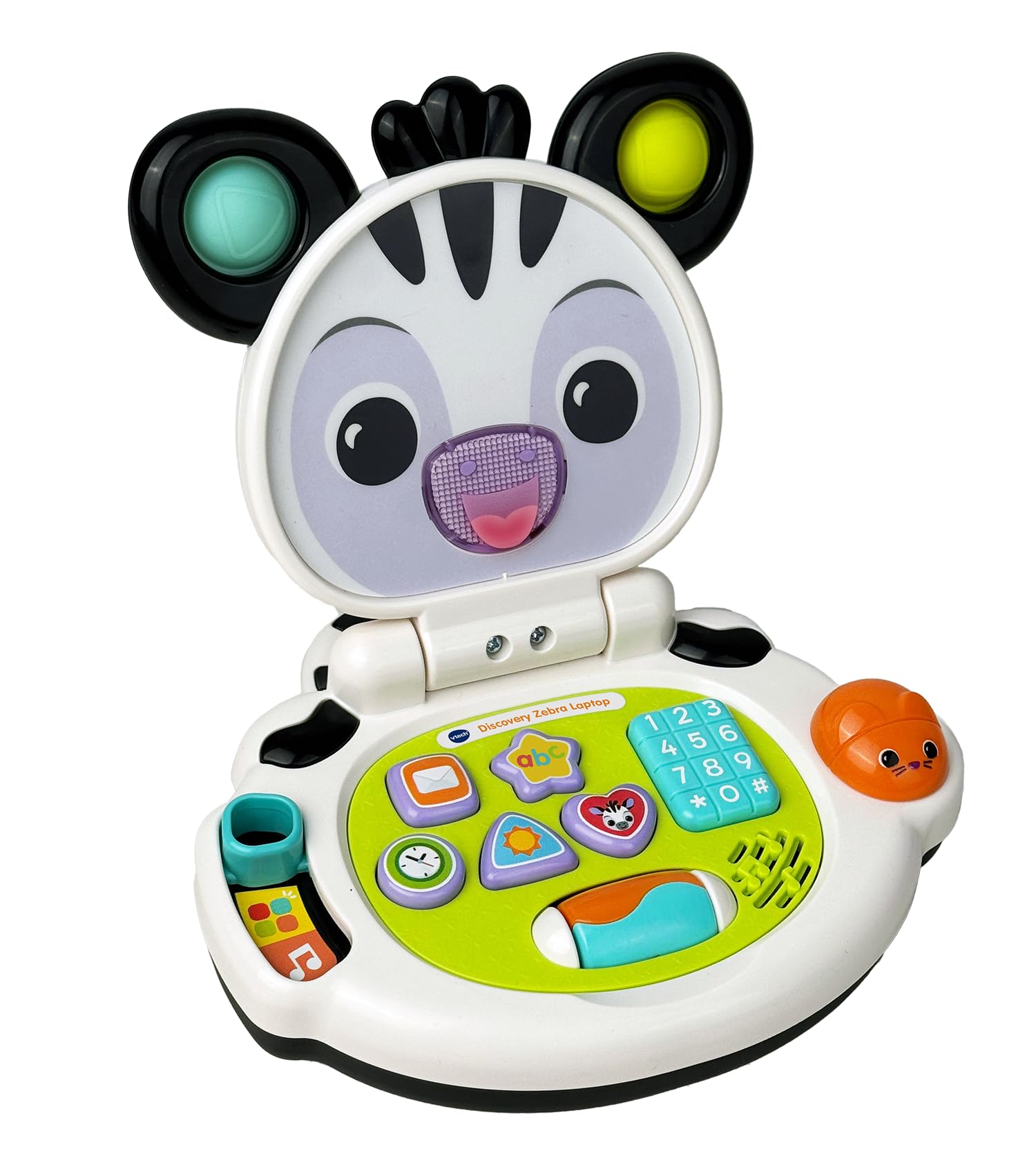 VTech Baby Discovery Zebra Laptop - Interactive Learning Toy for Ages 3-24 Months