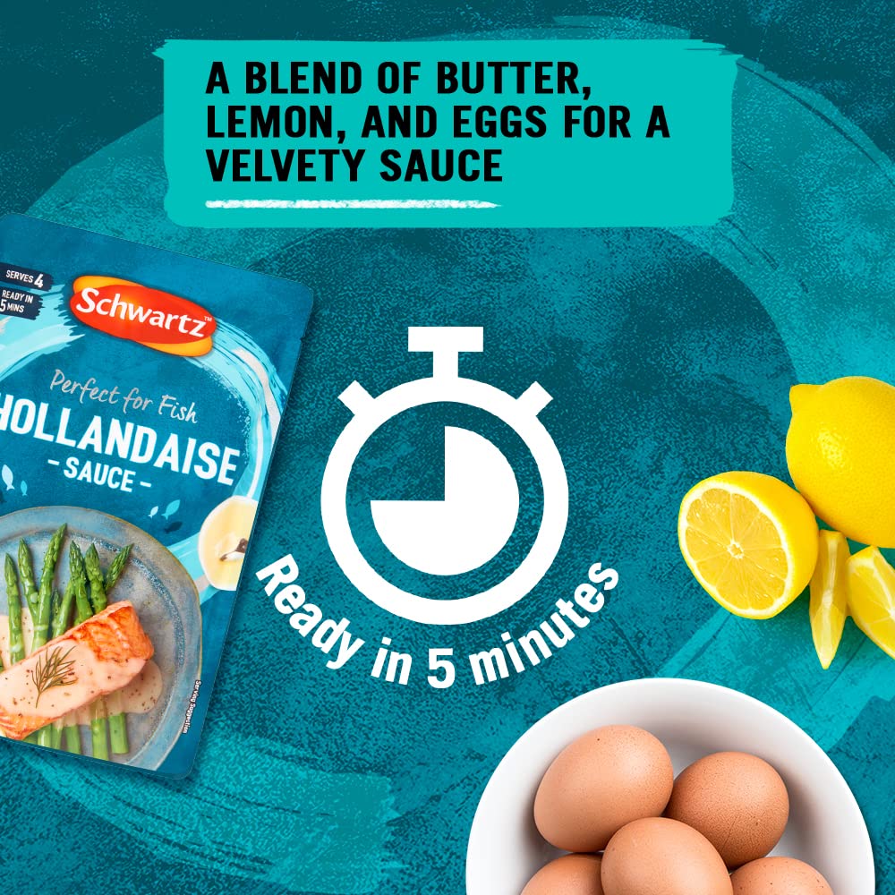 Schwartz Hollandaise Sauce - 300g Pack of 6 | Rich Butter & Lemon Blend | Vegetarian 3