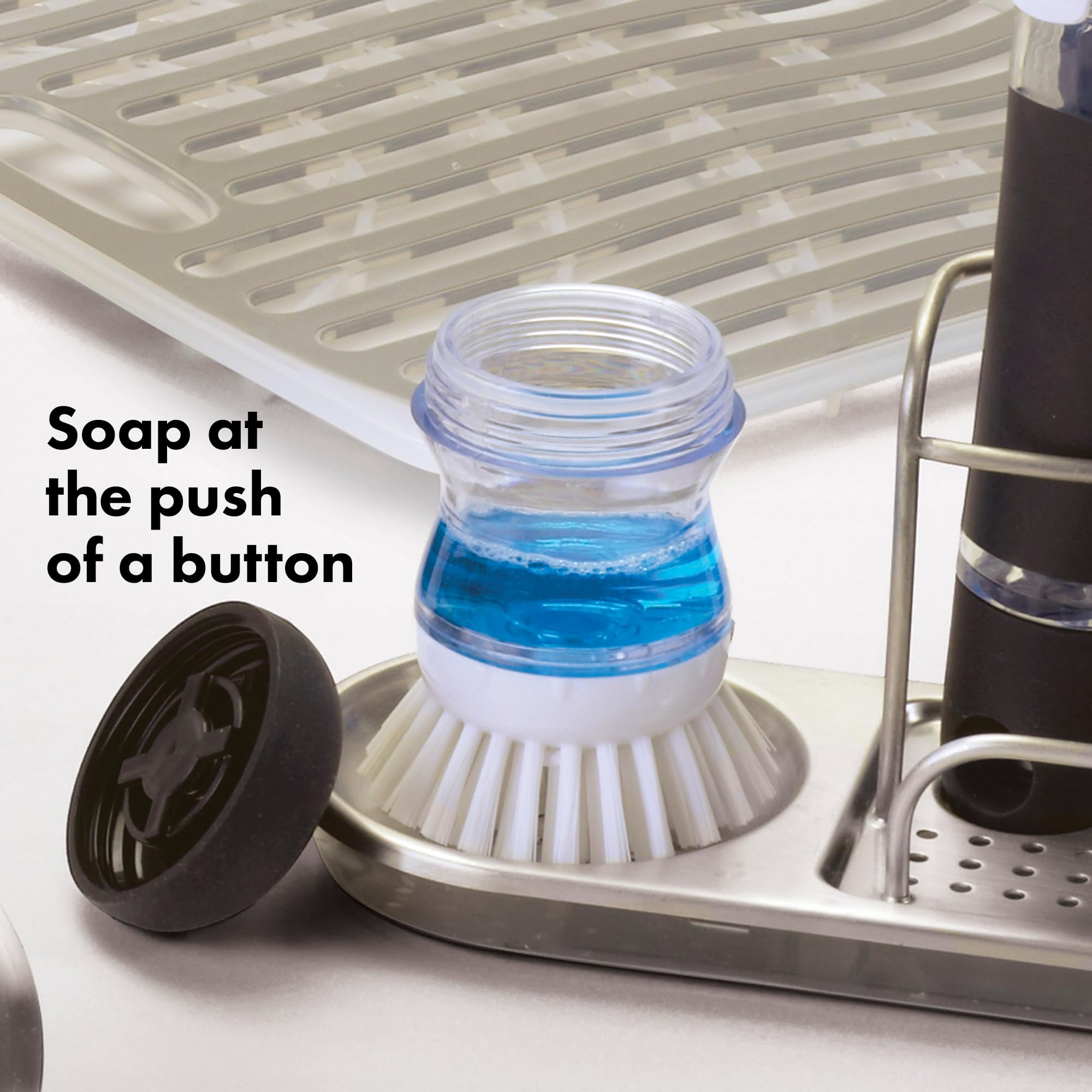 OXO Soap Dispensing Palm Brush Refills - Durable Nylon Bristles | Pack of 2 5