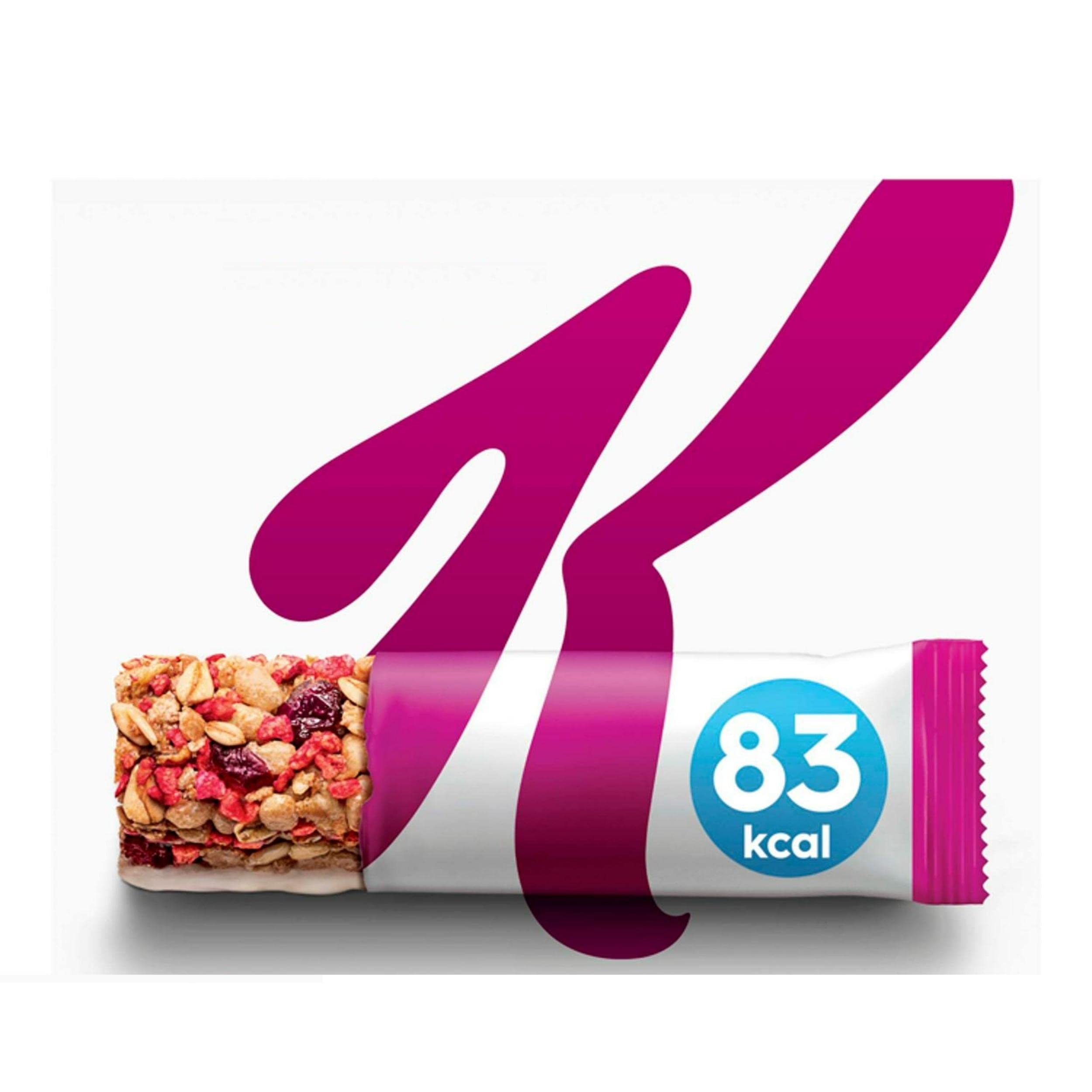 Kellogg's Special K Red Berry Cereal Bar - Wholegrain Oats, Cranberry & Apple | Fortified with Vitamins B3, B6, B9