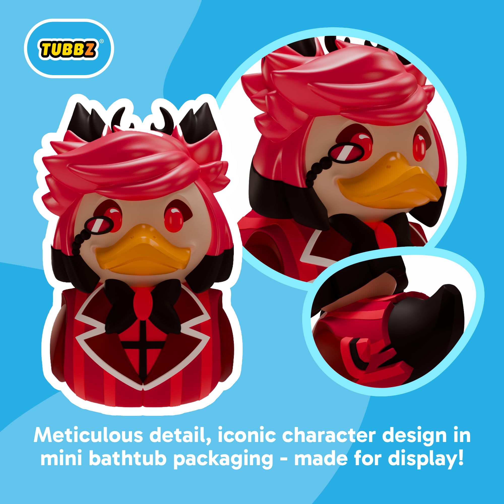 TUBBZ Mini - Alastor Cosplaying Rubber Duck Figure | Approx. 5cm Tall | Polyvinyl Chloride 2