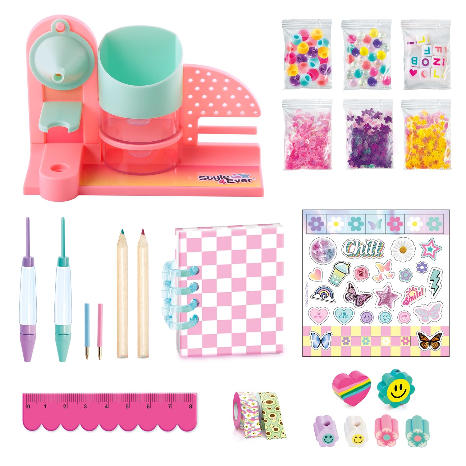 Canal Toys Mini Stationery Factory Set - Create & Customize Pens, Pencils & Notebooks 19