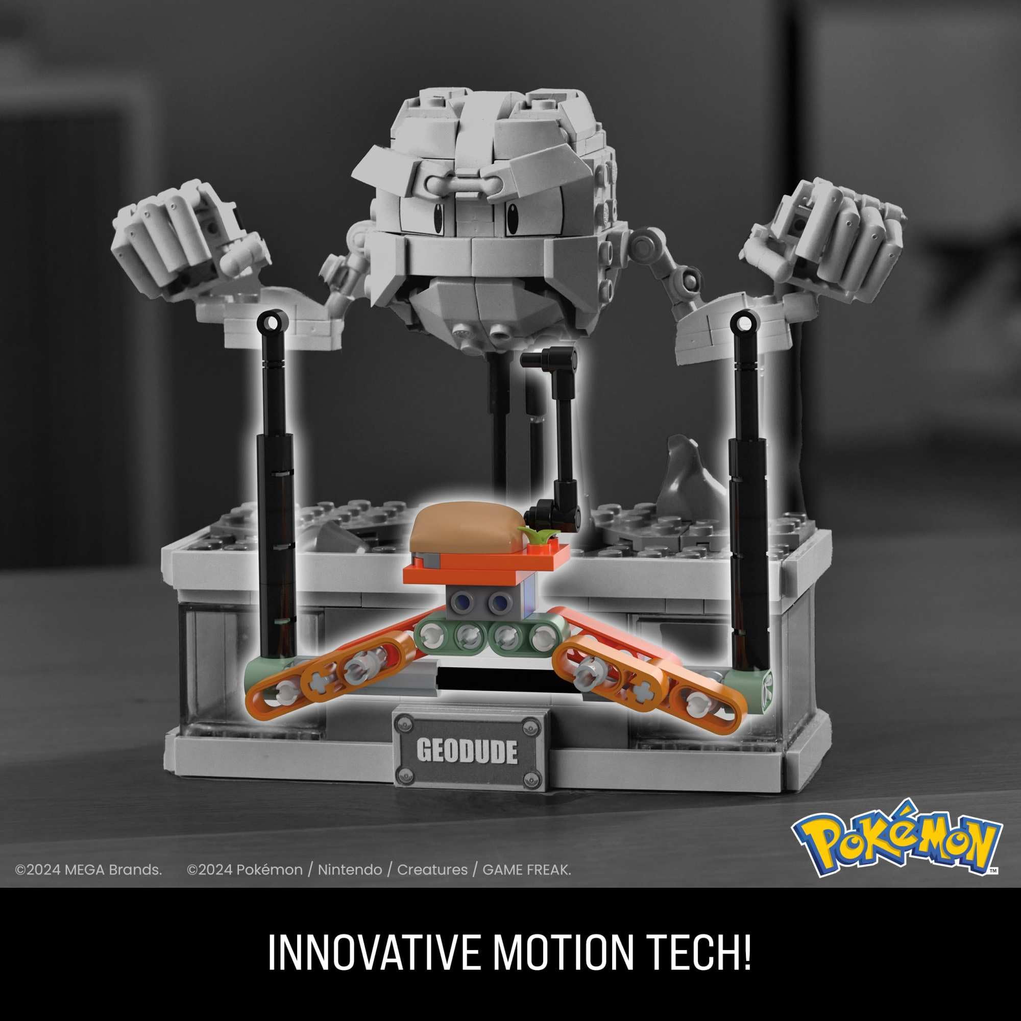 MEGA Pokémon Mini Motion Geodude Building Set - 364 Pieces, 5 Inch Punching Figure 9