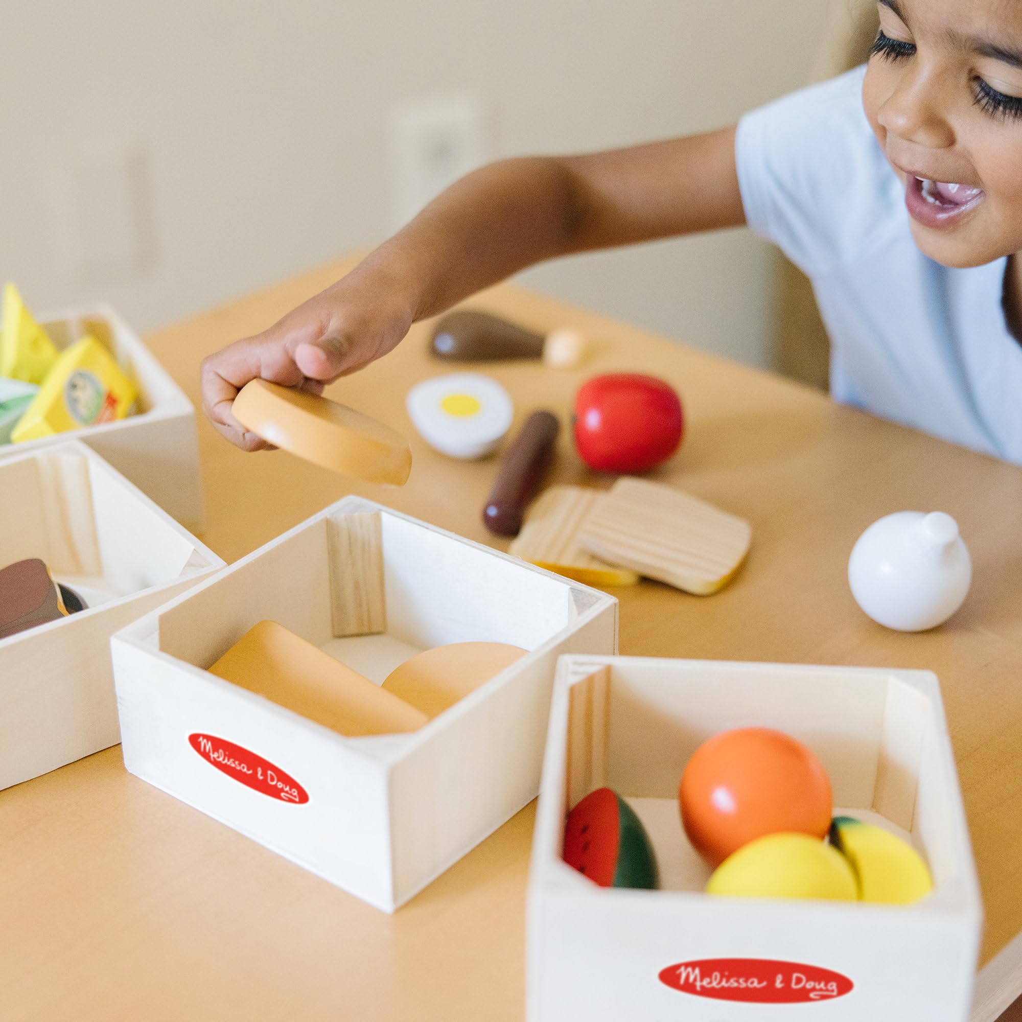 Melissa & Doug Food Groups Wooden Play Food Set - Pretend Play & Educational Toy for Ages 3+ 10