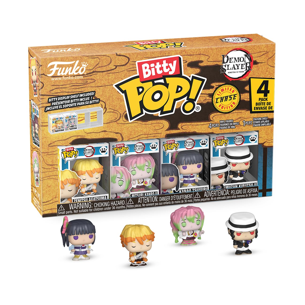 Funko Bitty POP! Demon Slayer 4 Pack - Zenitsu Agatsuma, Mitsuri Kanroji