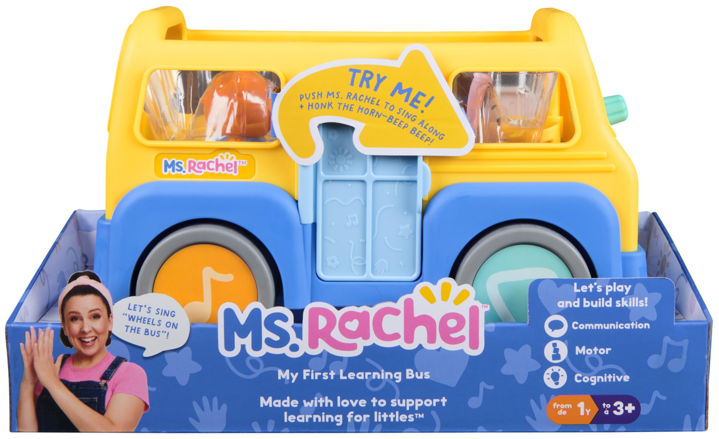 Ms. Rachel Official My First Learning Electronic School Bus with 2 Figures | Ages 12m+