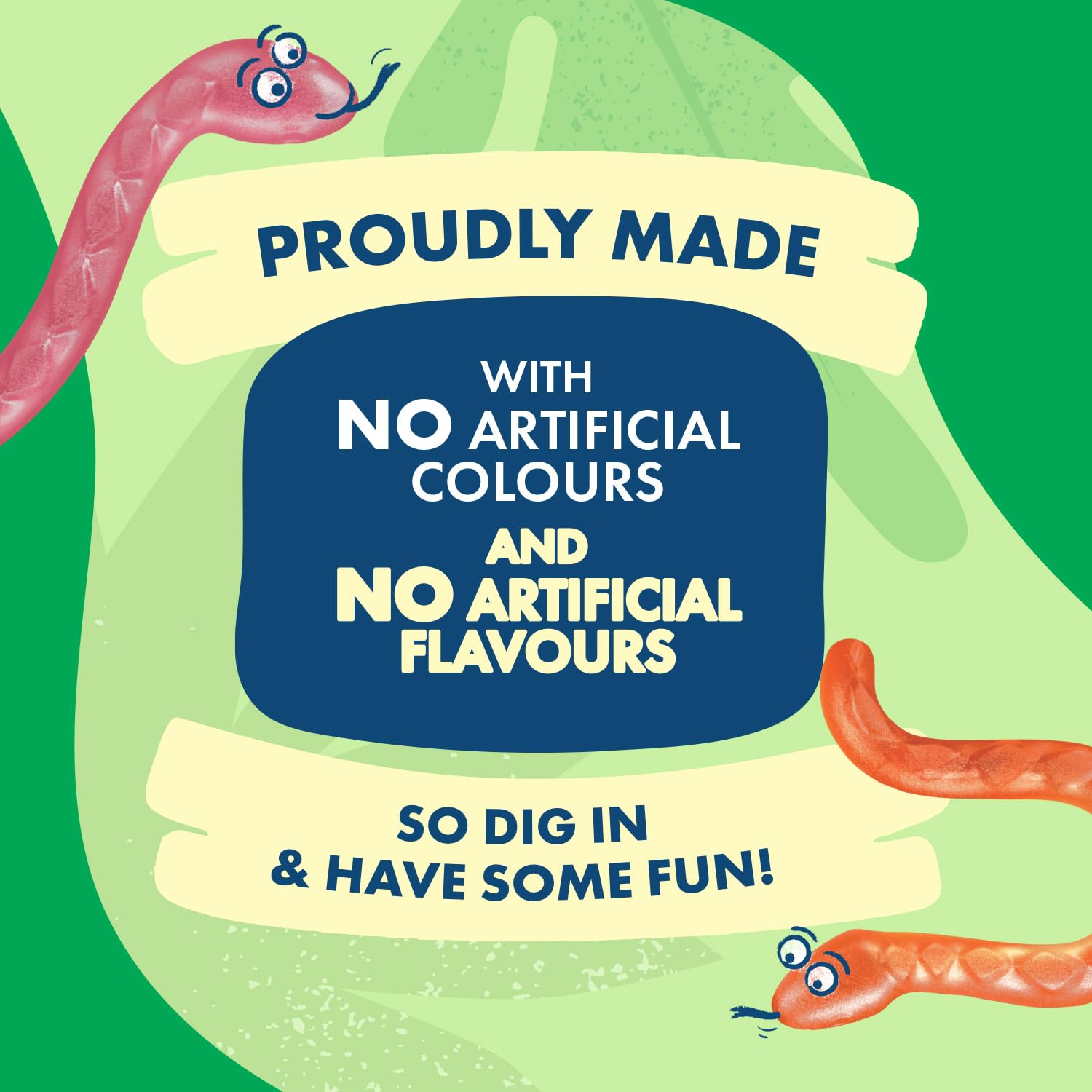 The Natural Confectionery Co. Jelly Snakes - Tangy Fruit Flavours | 10 x 130g Bags 2