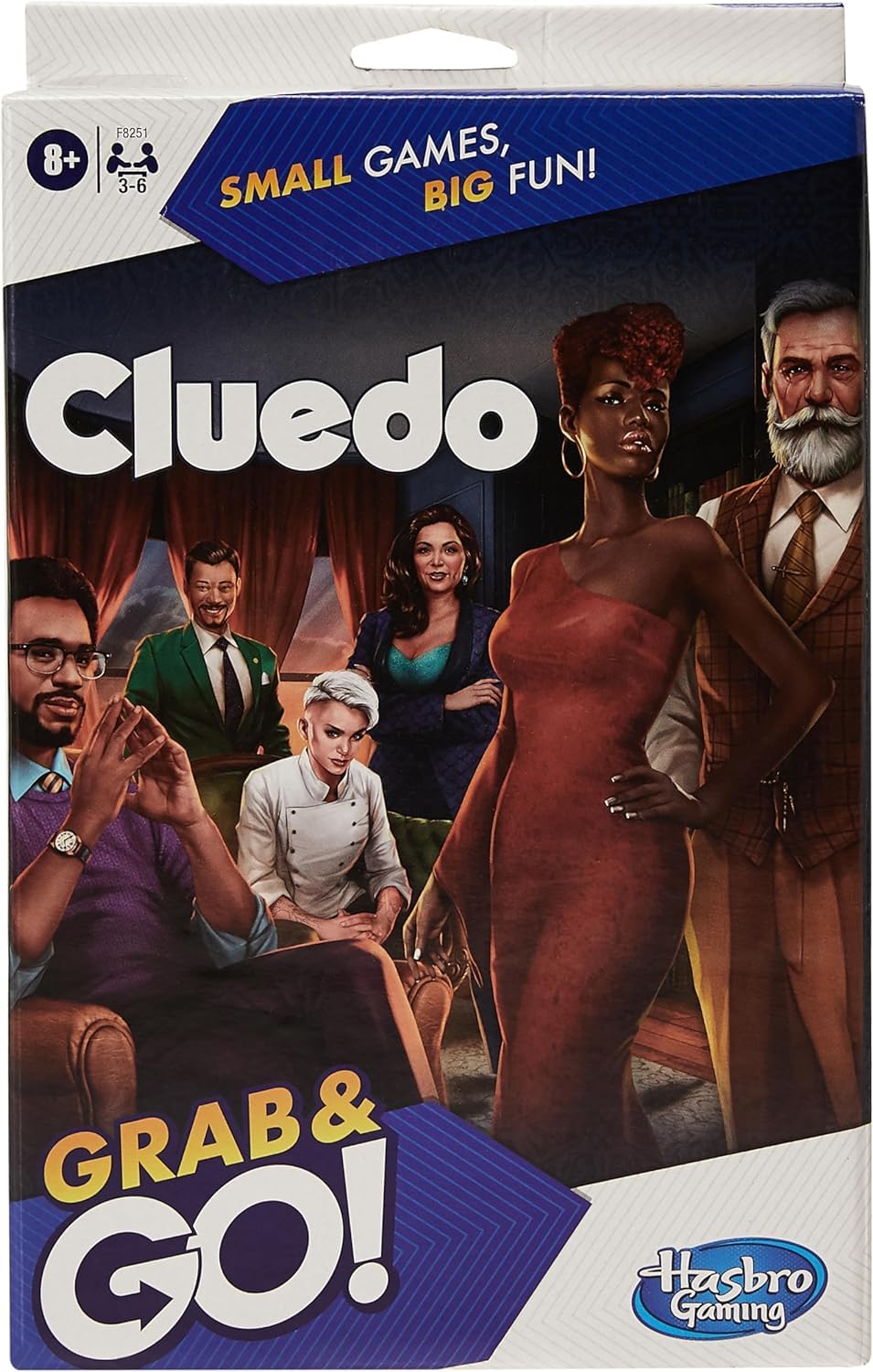 Hasbro Cluedo Grab and Go Game, Portable Travel Board Game for 3-6 Players 1