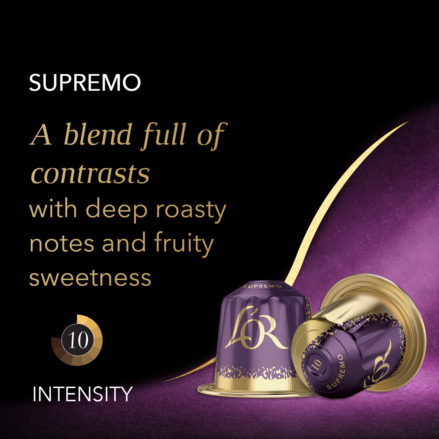 L'OR Espresso Supremo Intensity 10 - Nespresso Compatible Coffee Capsules (Pack of 10, 100 Capsules) 6
