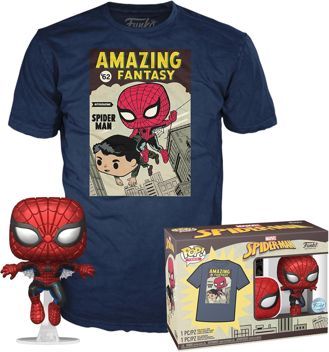 Funko POP! & Tee: Spider-Man - Comic Cover - Metallic - XL - - T-Shirt - Clothes