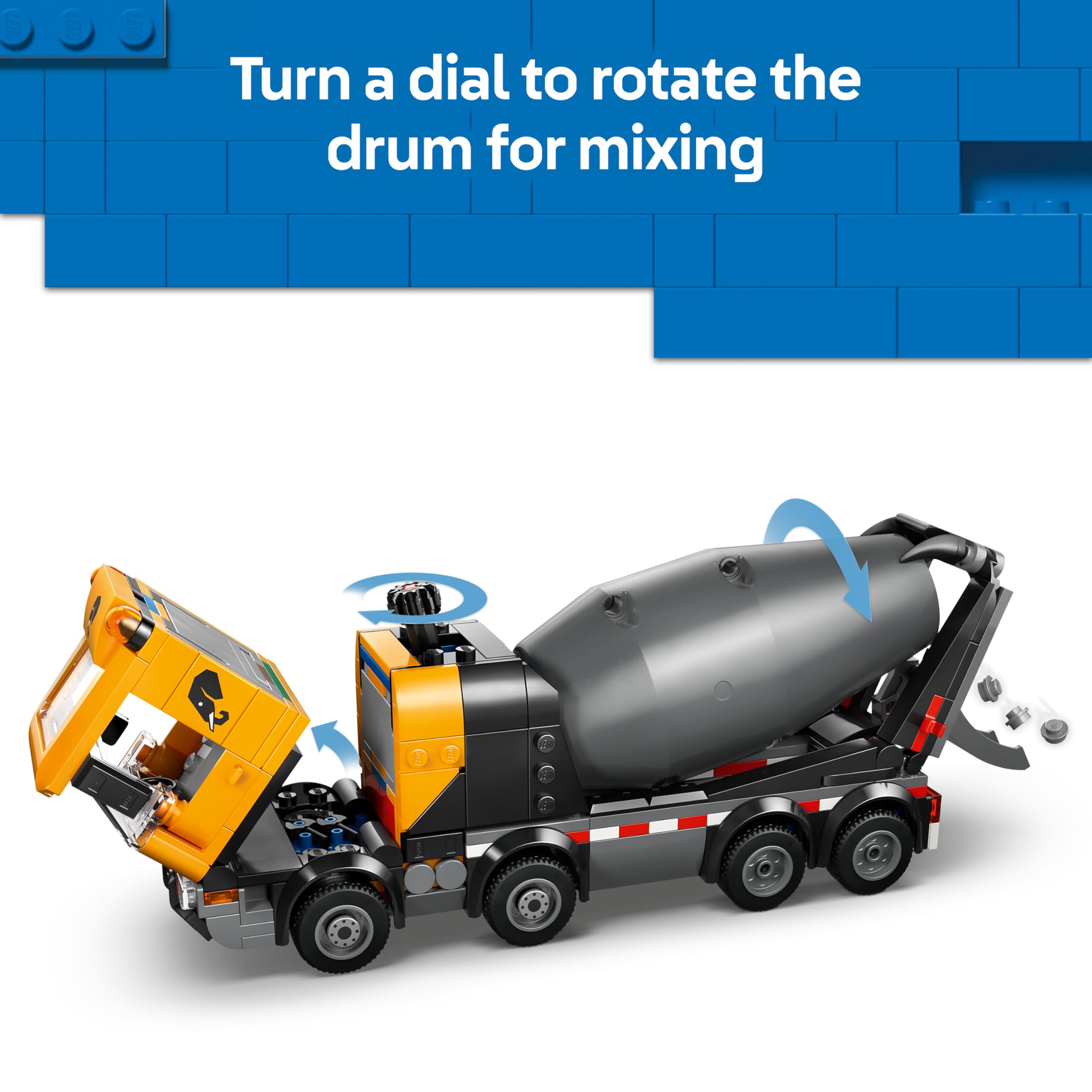 LEGO City Cement Mixer Truck Toy 60478 | Construction Vehicle Playset for Ages 7+ 5