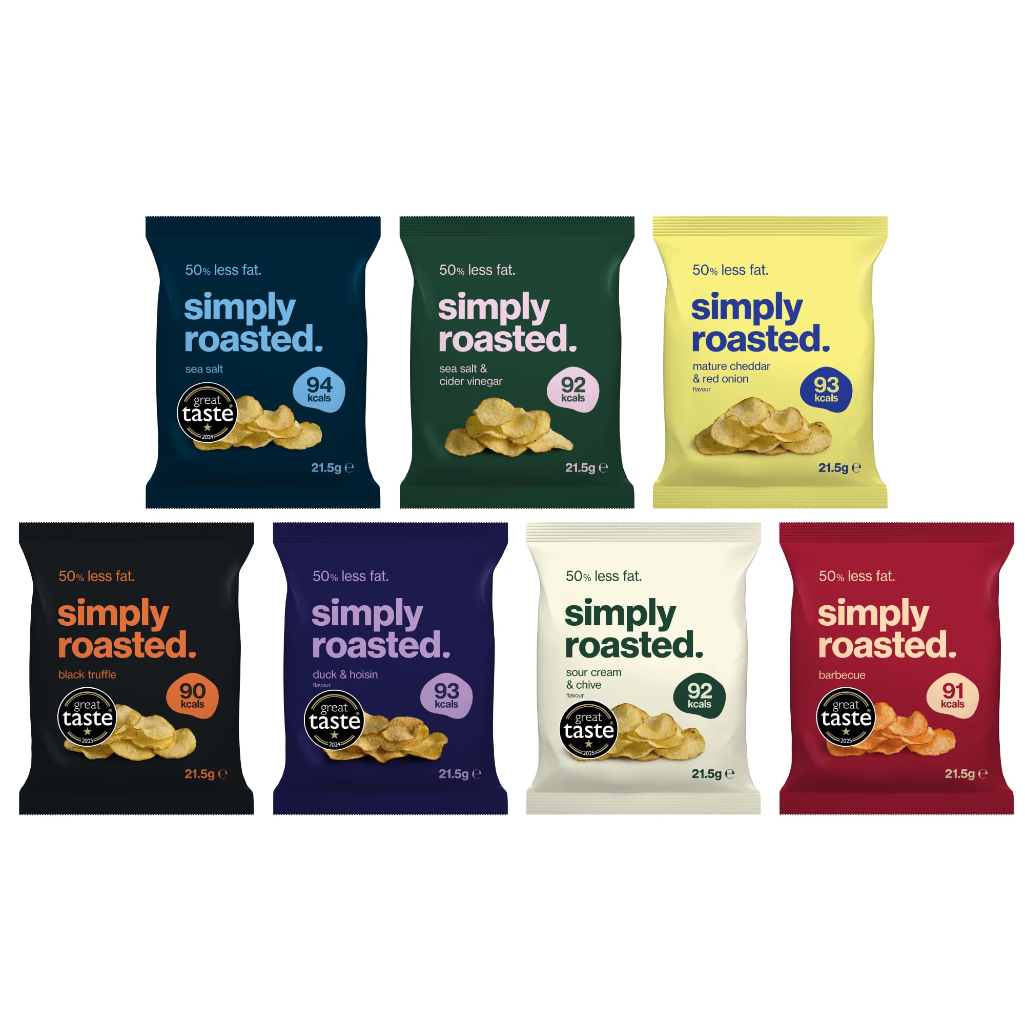 Simply Roasted Ultimate Mixed Crisps Multipack | 24 x 21.5g Impulse Bags | Roasted, Never Fried 1