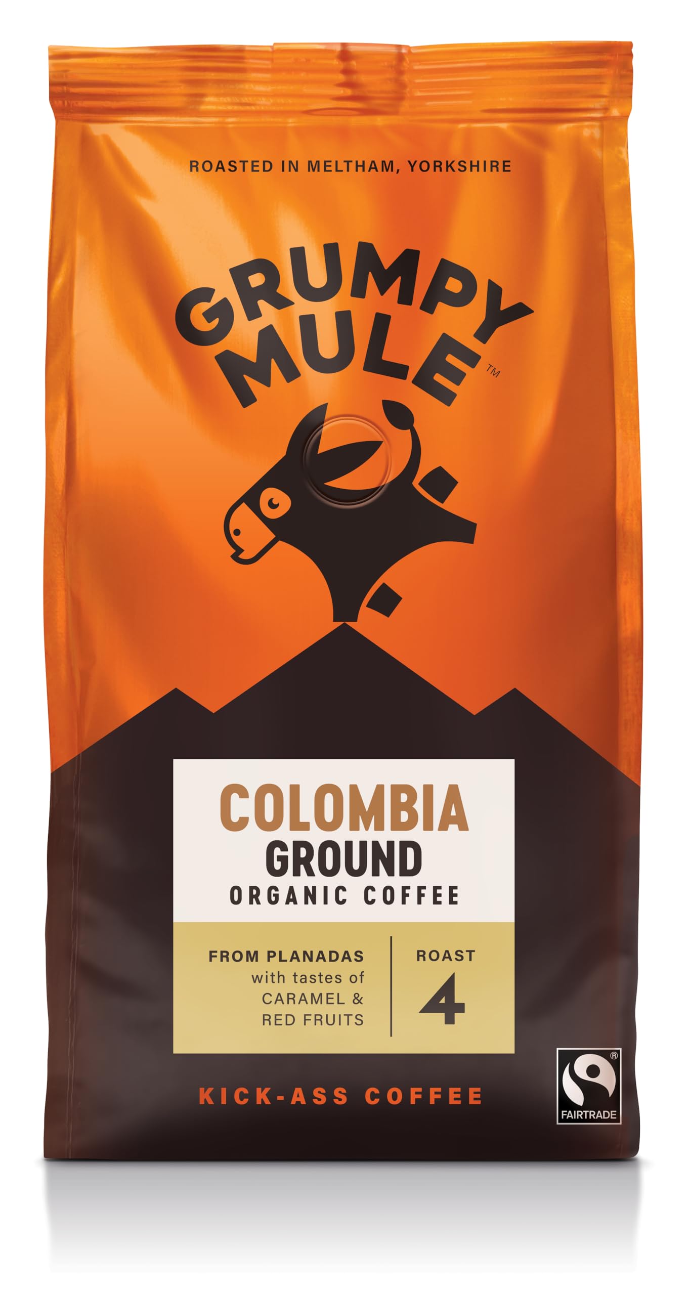 Grumpy Mule Colombia Planadas Organic Ground Coffee - Roast 4 Medium-Dark | Caramel & Red Fruit Notes | 200 g 1