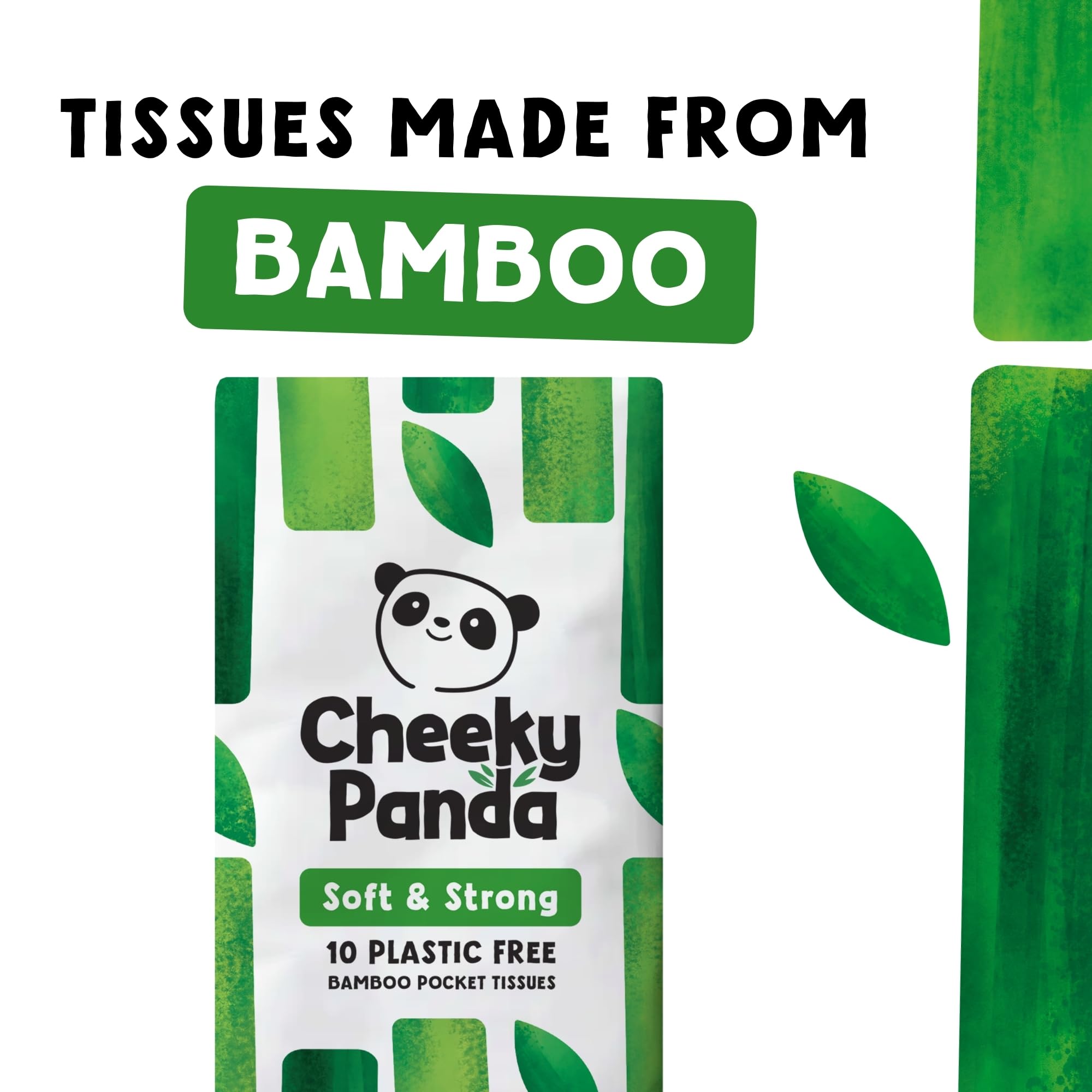 The Cheeky Panda Bamboo Facial Tissue - Plastic Free Travel Pack | Unscented | 1 Count