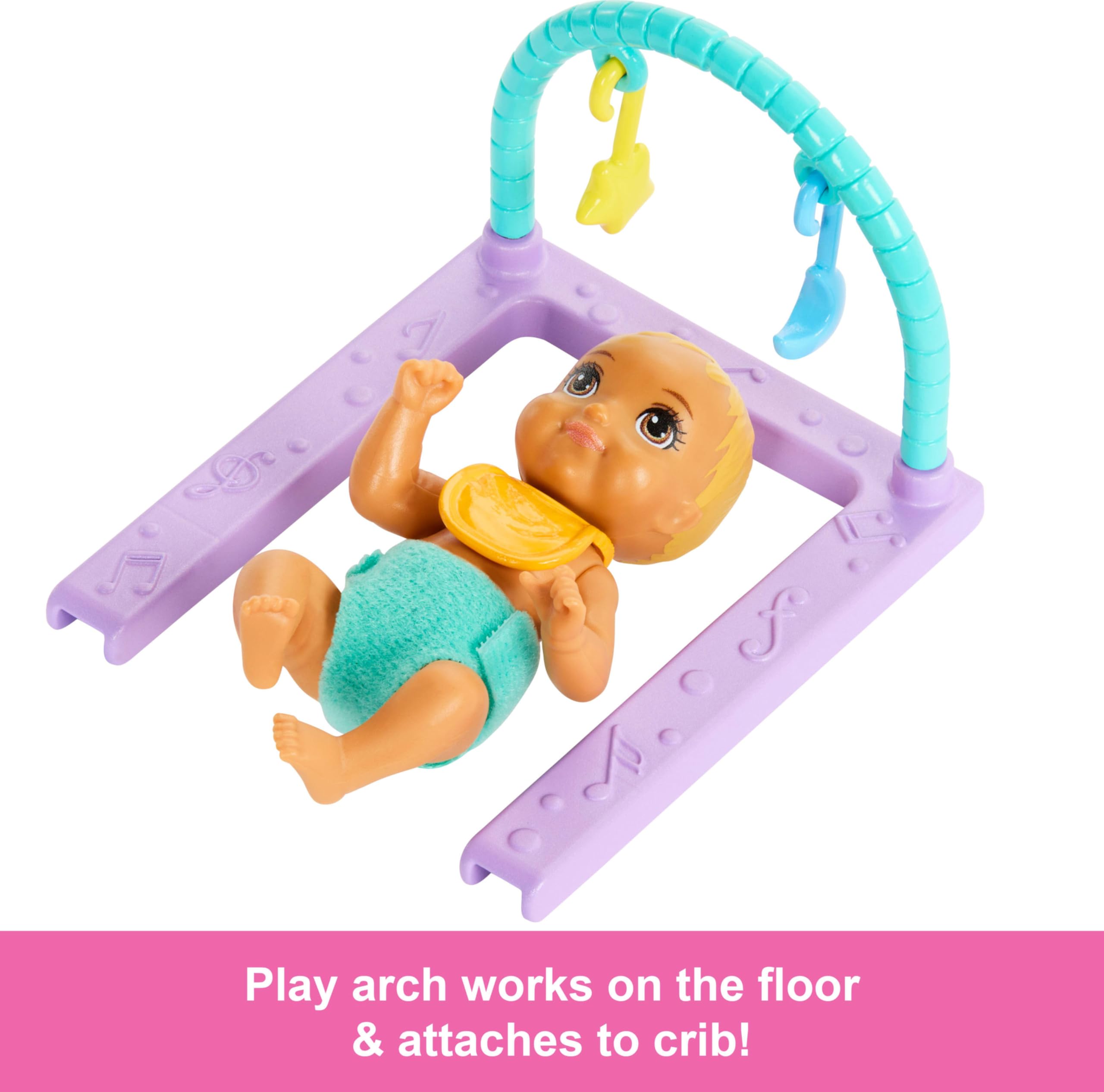 Barbie Skipper Doll & Nursery Playset with Twin Baby Dolls - Includes Rocking Crib & Accessories