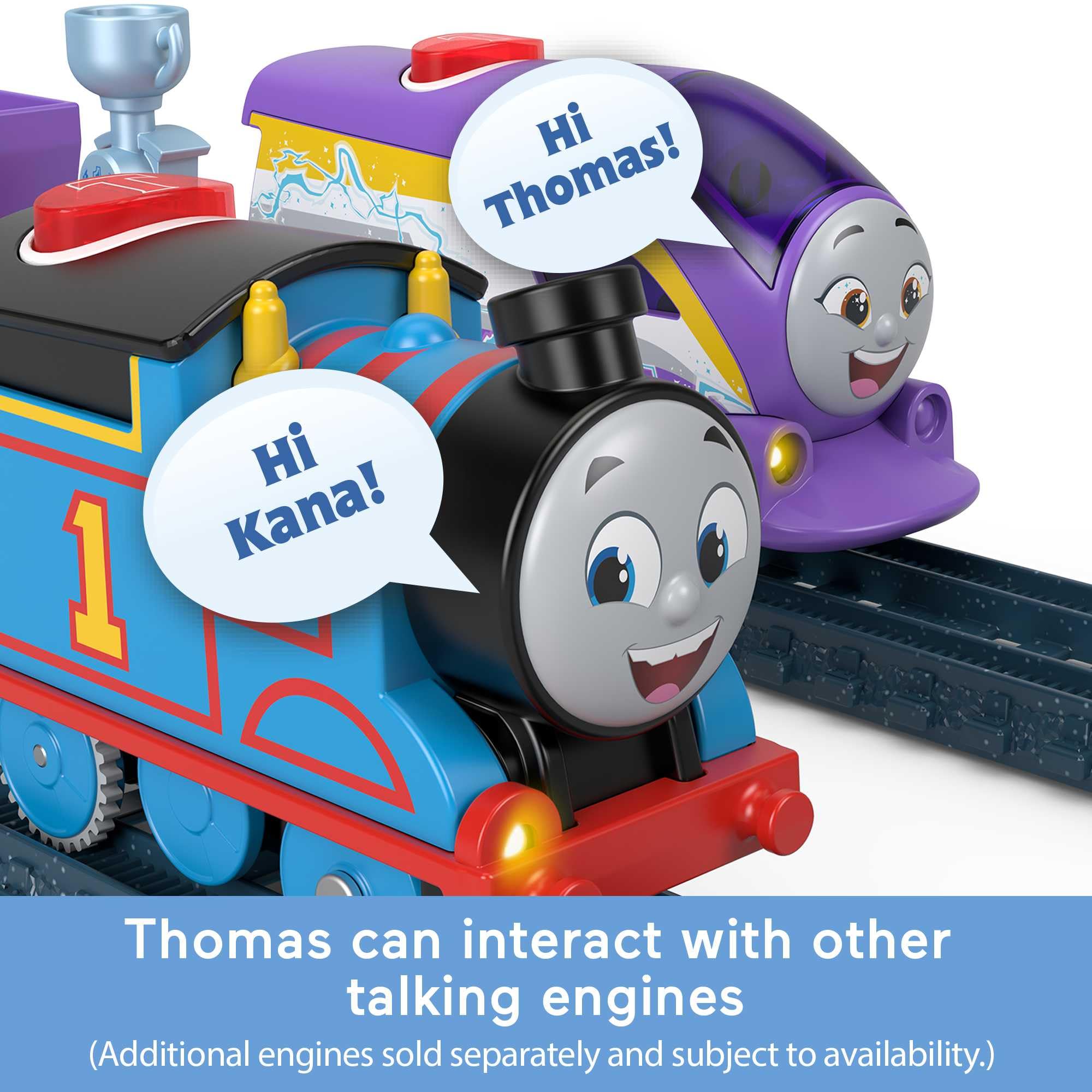 THOMAS & FRIENDS Motorized Talking Thomas Engine with Sounds Phrases & Cargo | Ages 3+ | HWH17 3