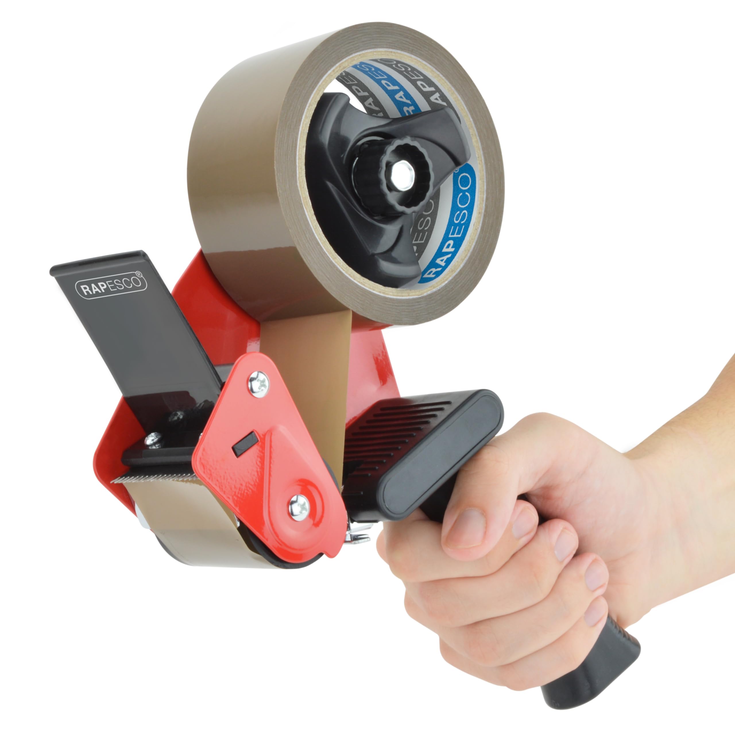 RAPESCO 1683 Germ-Savvy Antibacterial Packaging Tape Dispenser with 1 Roll | Heavy-Duty Steel Construction 2