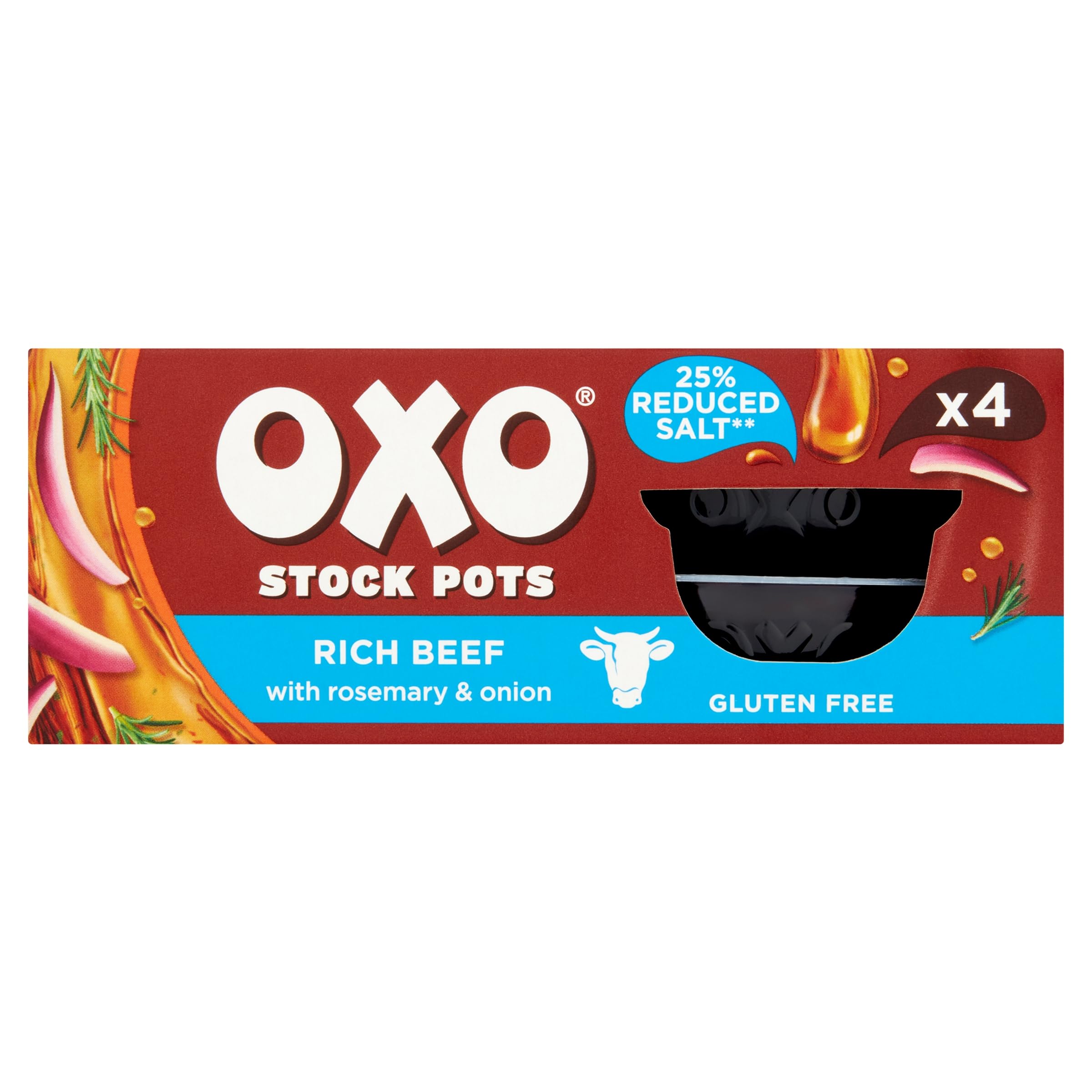 OXO Reduced Salt Beef Stock Pots - Rich Flavour, 25% Less Salt | Gluten-Free 3