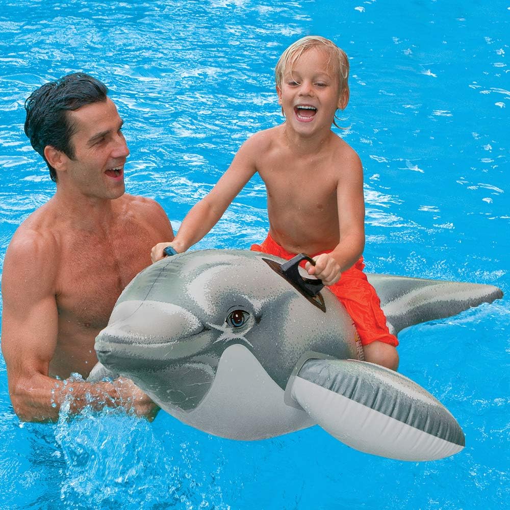 Intex Lil' Dolphin Ride-On Inflatable - Grey 7