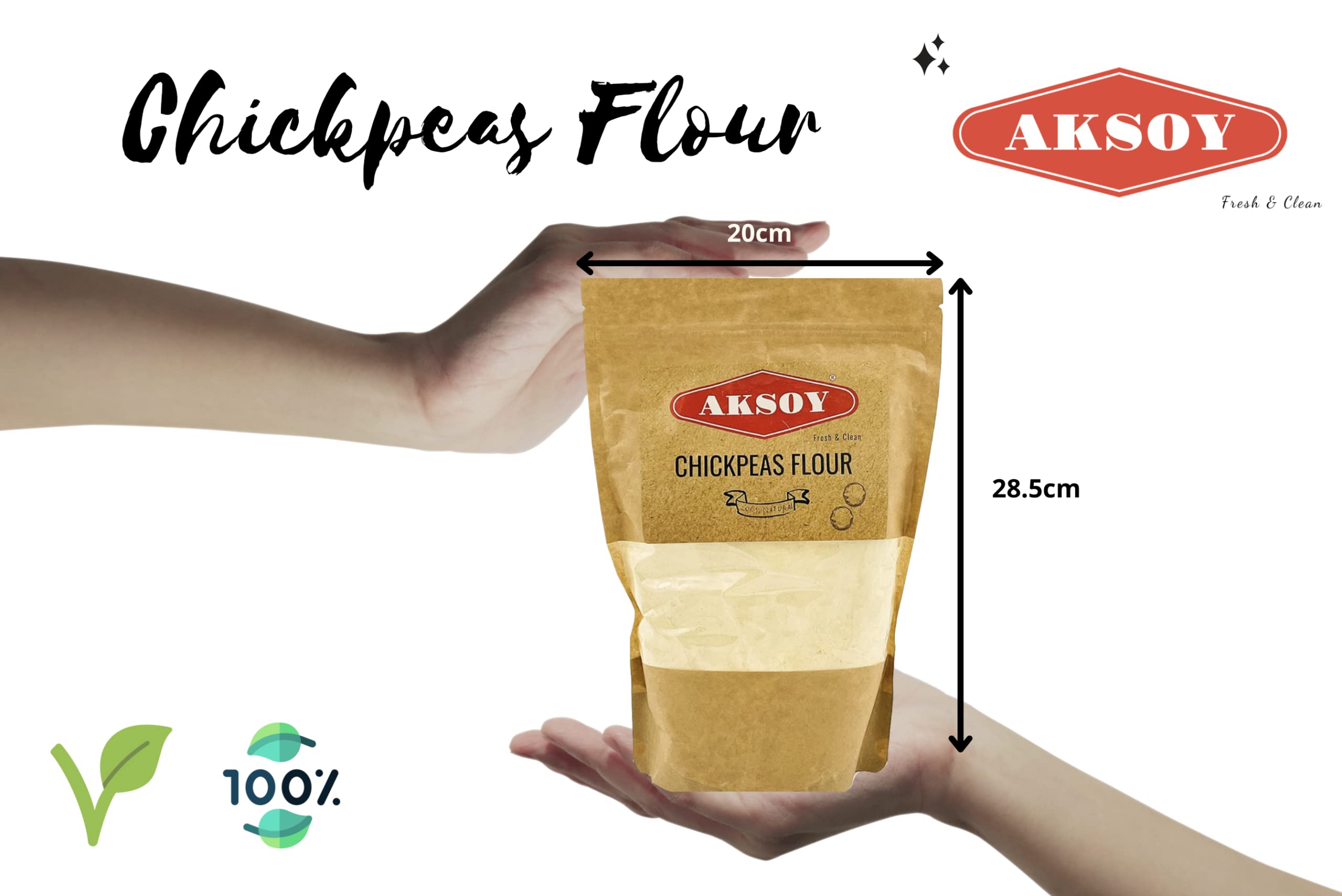AKSOY Chickpeas Flour - Natural & Nutritious Garbanzo Bean Flour | 1.15 kg 3