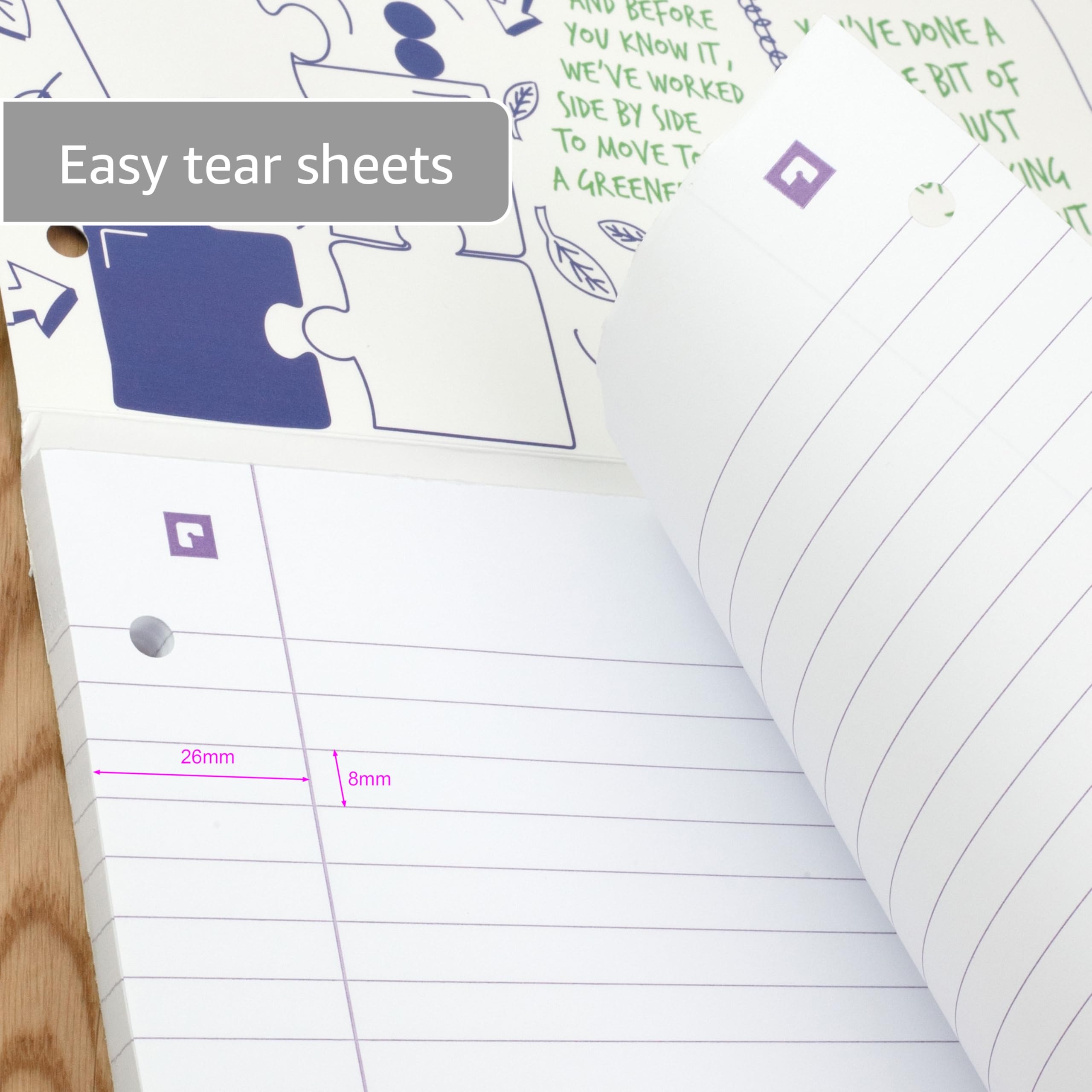 Oxford Campus A4 Refill Pad - 140 Pages Lined Optik Paper | 4-Hole Punched 6