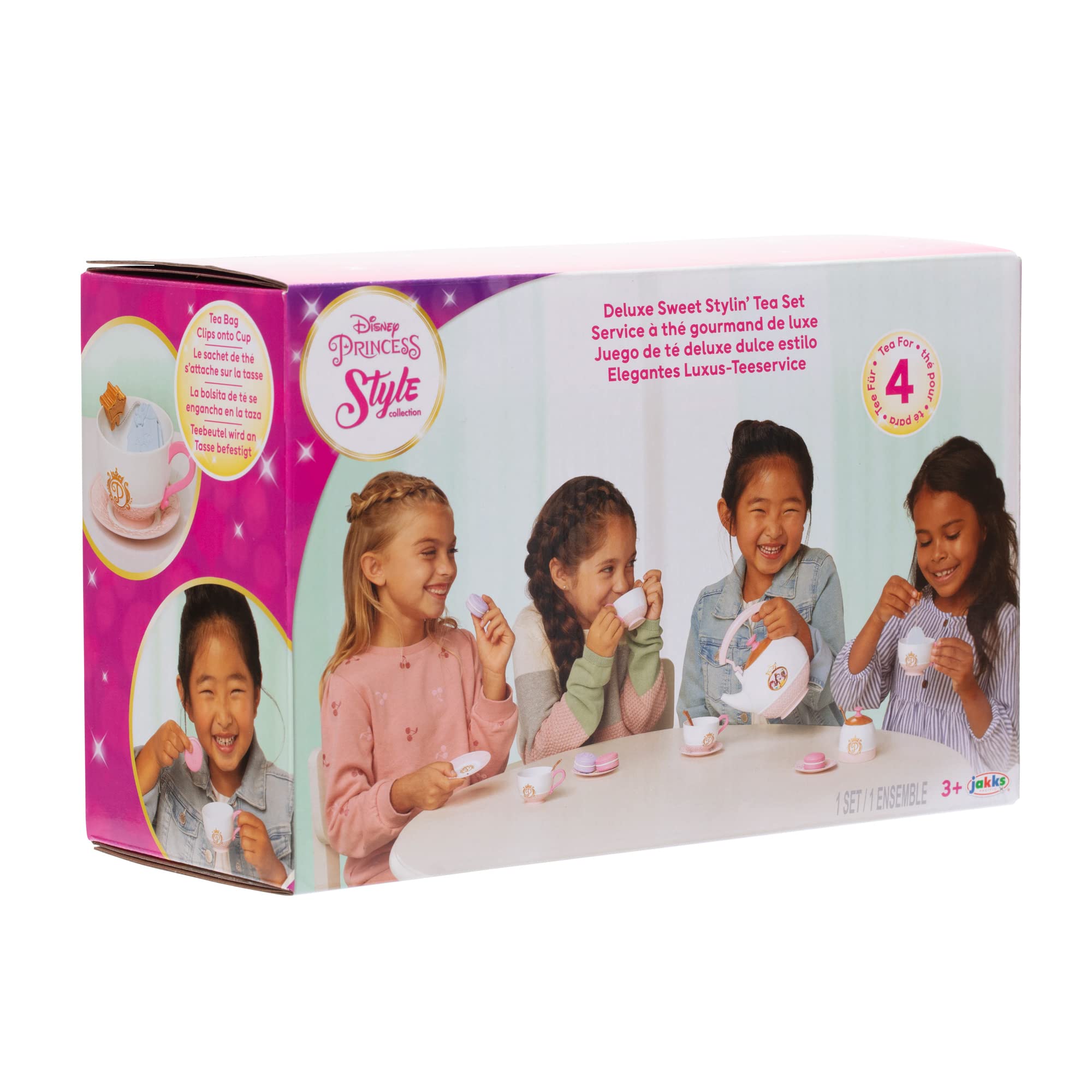 Disney Princess Style Collection 21-Piece Tea Set Playset for Girls Ages 3+ 5