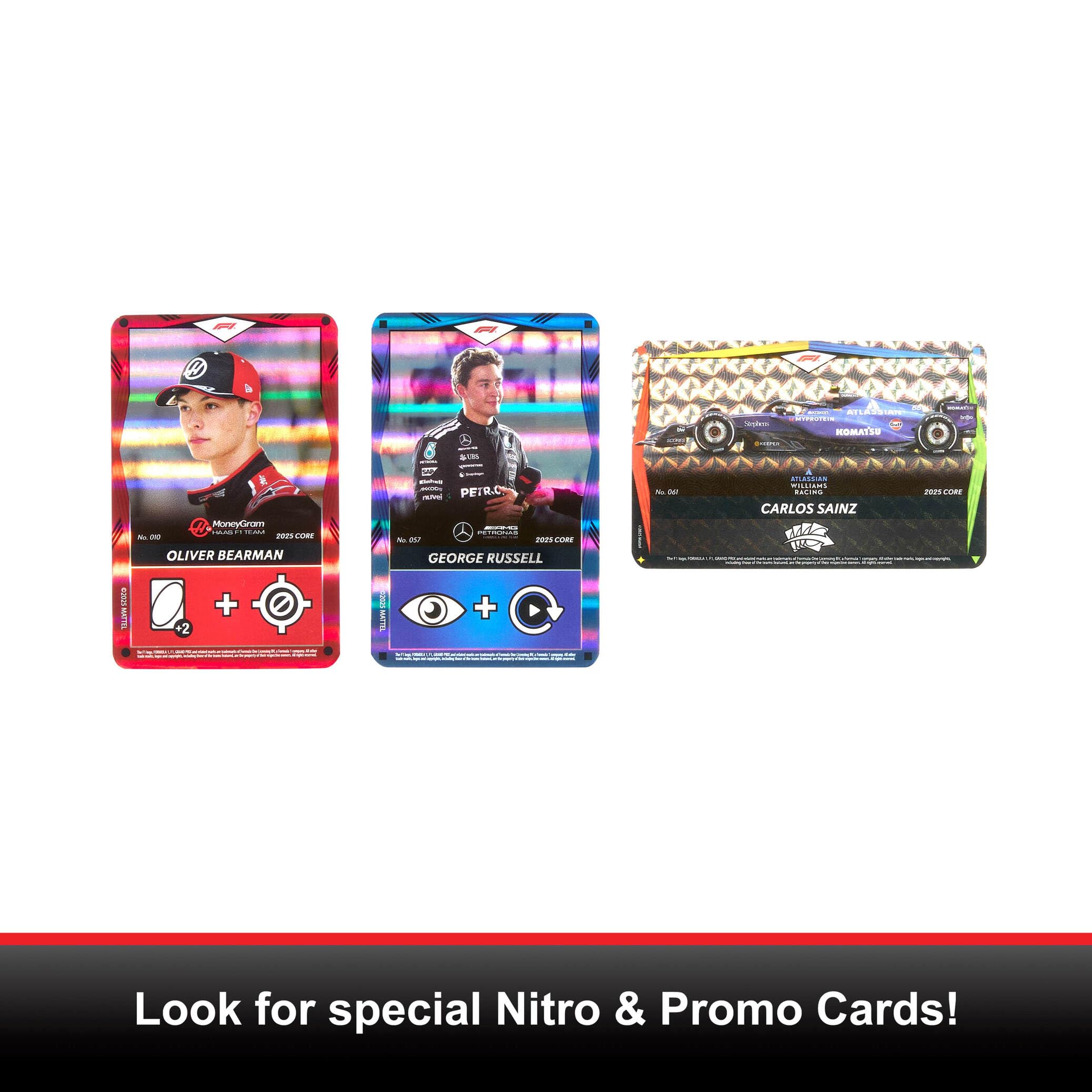 Mattel Games UNO Elite Formula 1 Booster Set 2 Pack with 60 Elite Action Cards, 2025 Core Edition 4