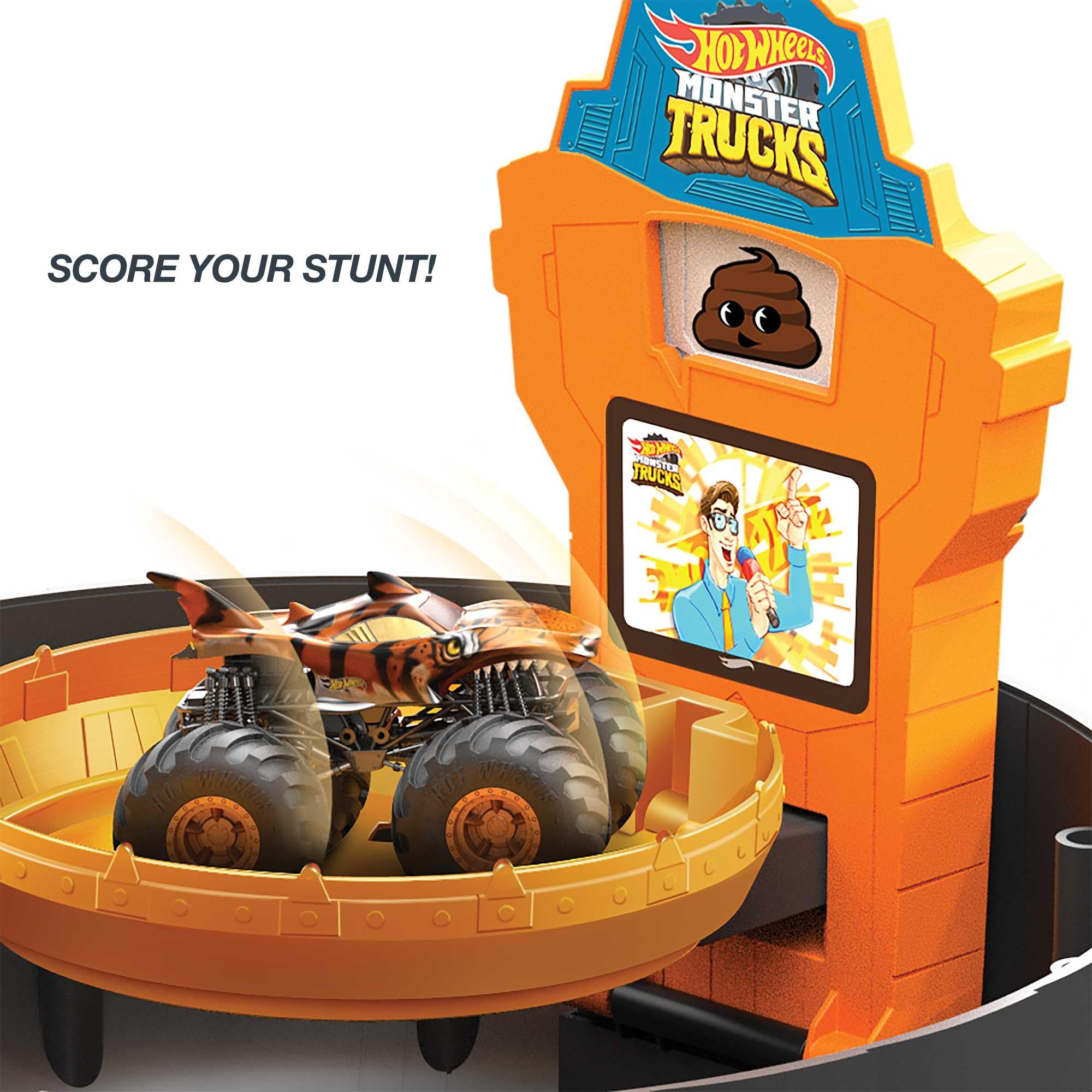 Hot Wheels Monster Trucks Stunt Tire Playset - Includes 3 Monster Trucks & 3 Scale Vehicles | 1:64 Scale 5
