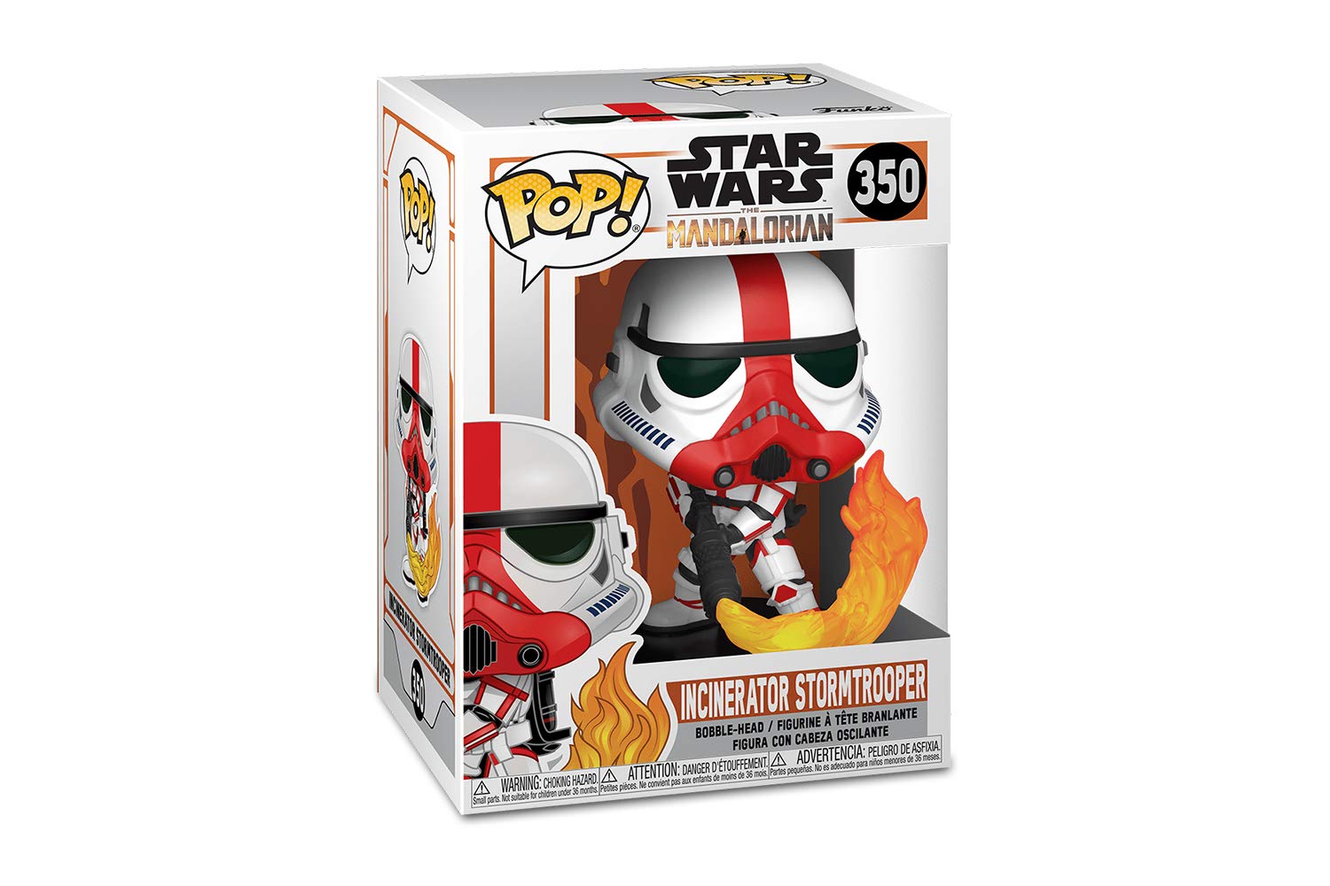 Funko Pop! Star Wars: The Mandalorian - Incinerator Stormtrooper with Red Stripe Vinyl Figure 5