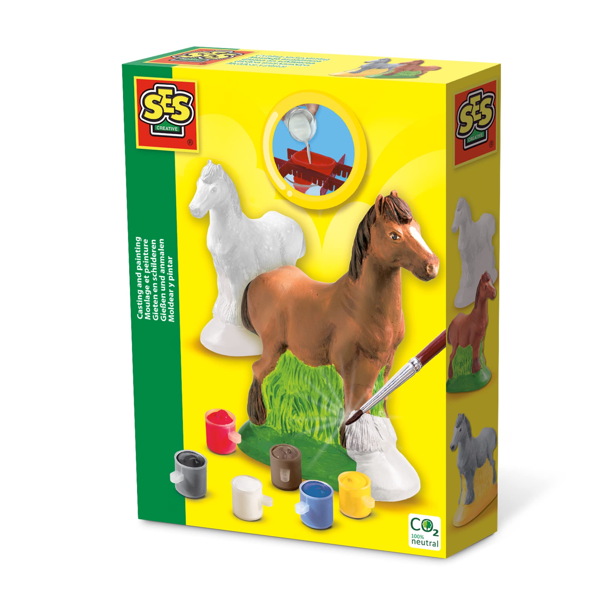 SES Creative Casting & Painting Kit Horse - Arts and Crafts Set for Ages 5+