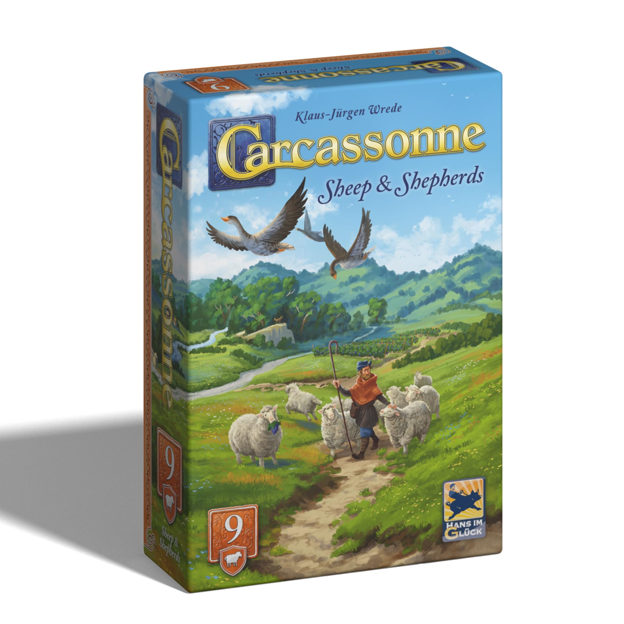 Hans im Glück Carcassonne: Sheep & Shepherds Expansion 9 Refresh | 5 Players | Ages 7+