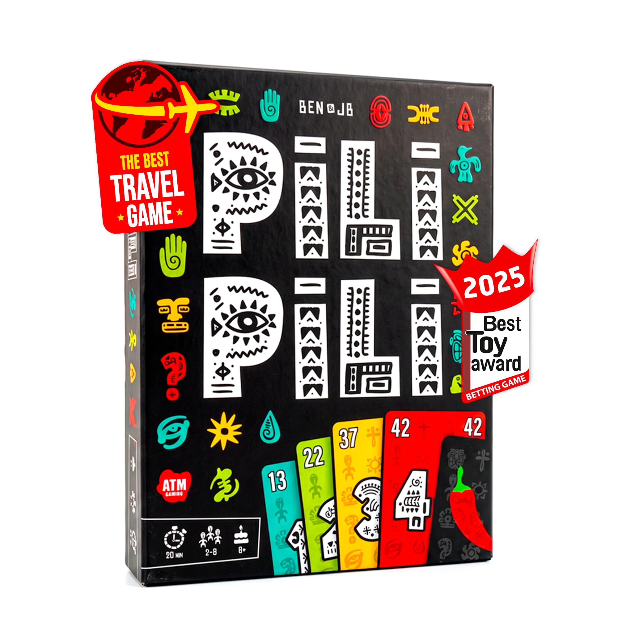 ATM Gaming Pili Pili Card Game - Betting & Trick-Taking | 2-8 Players | Ages 8+ | 20 Min Playtime