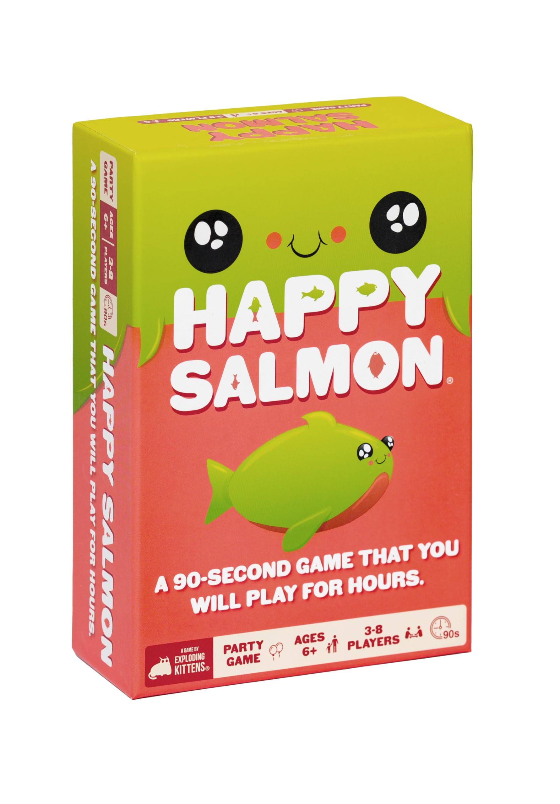 Exploding Kittens Happy Salmon Card Game | 3-8 Players | Ages 6+ | 90 Second Rounds 1