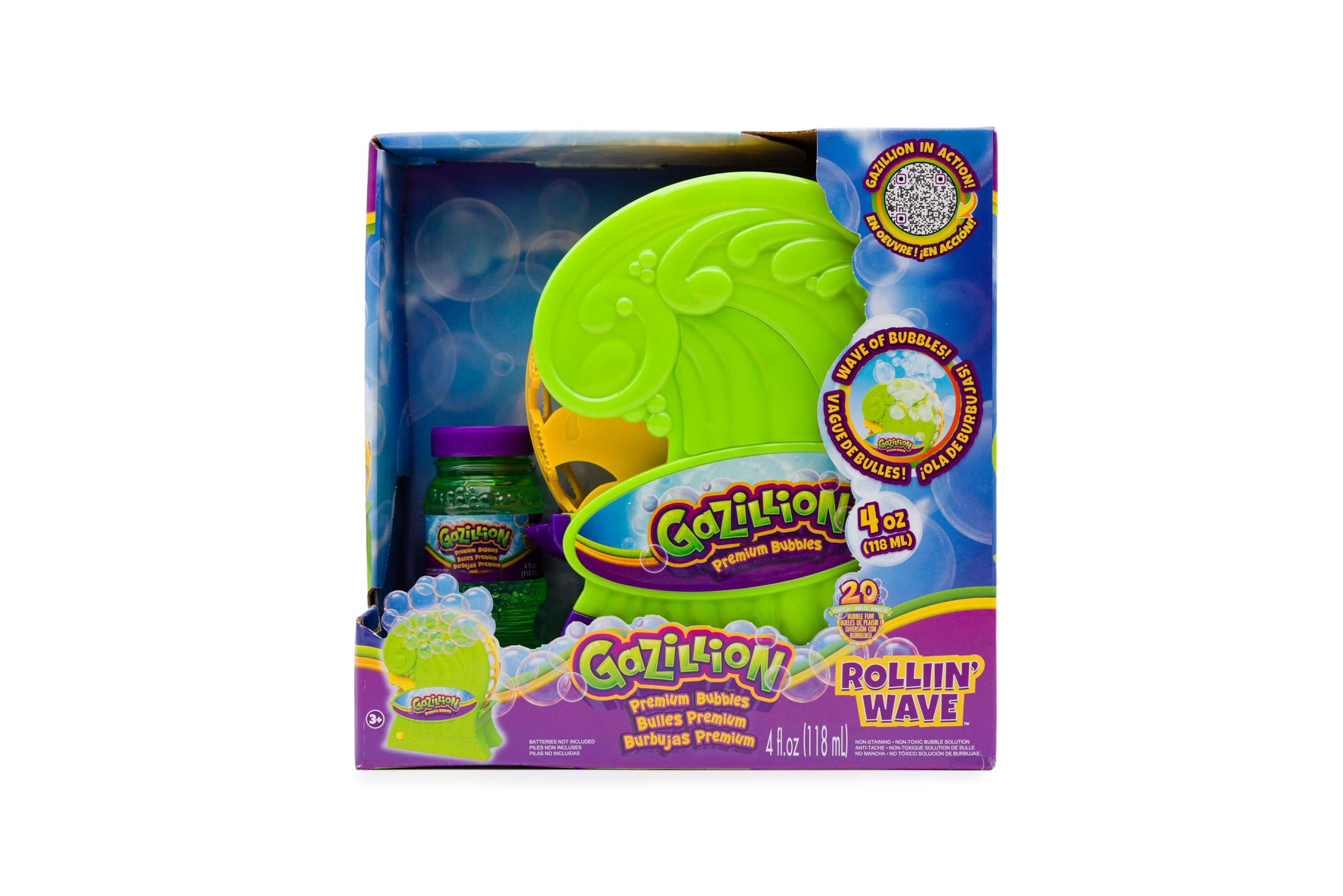 Gazillion Bubbles Rollin' Wave Bubble Machine - Creates Endless Bubble Waves, Ages 3+ 14