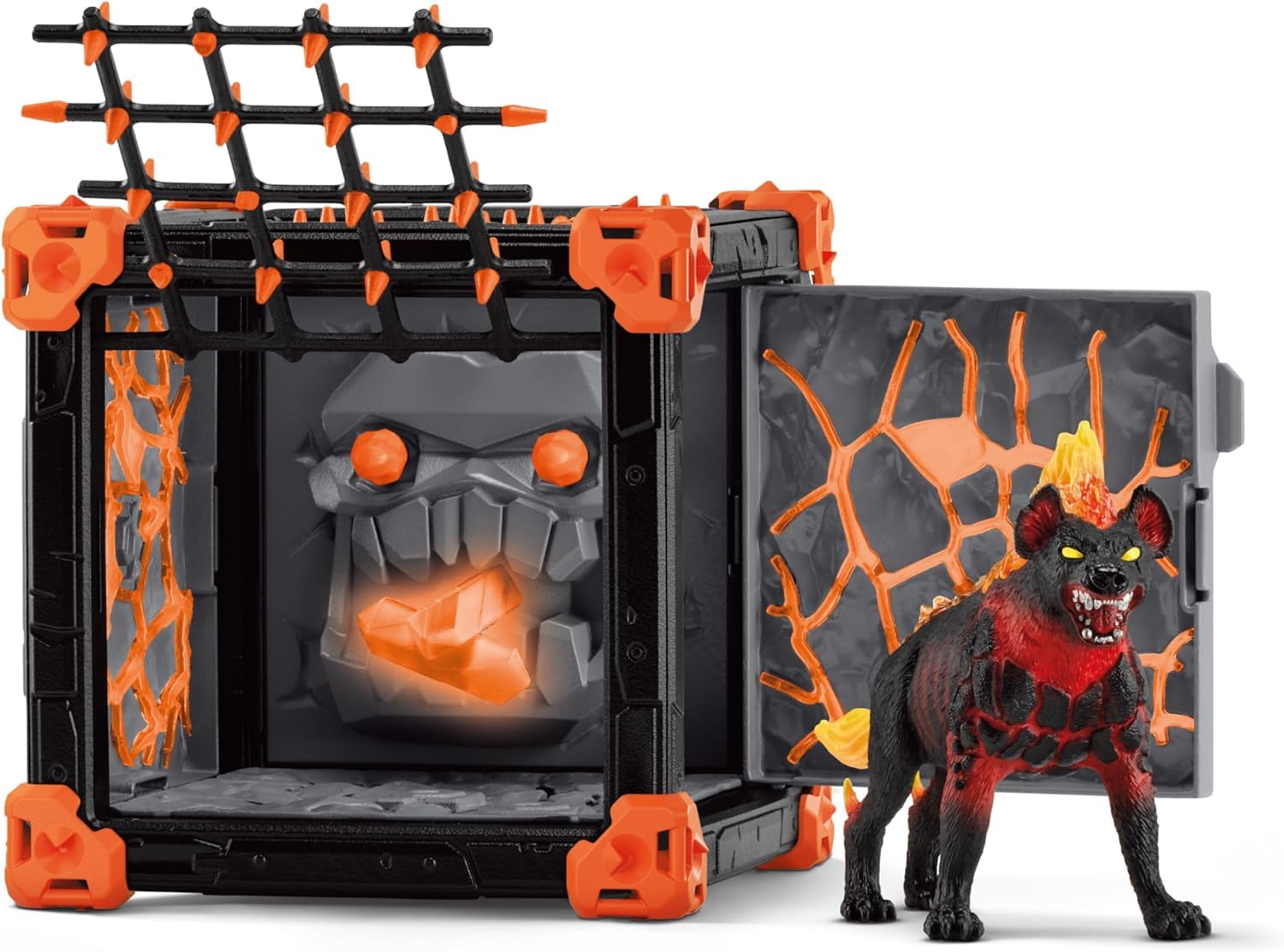 Schleich BattleCave Lava Hyena Playset - Action Figure & Building Set for Ages 7+ 12