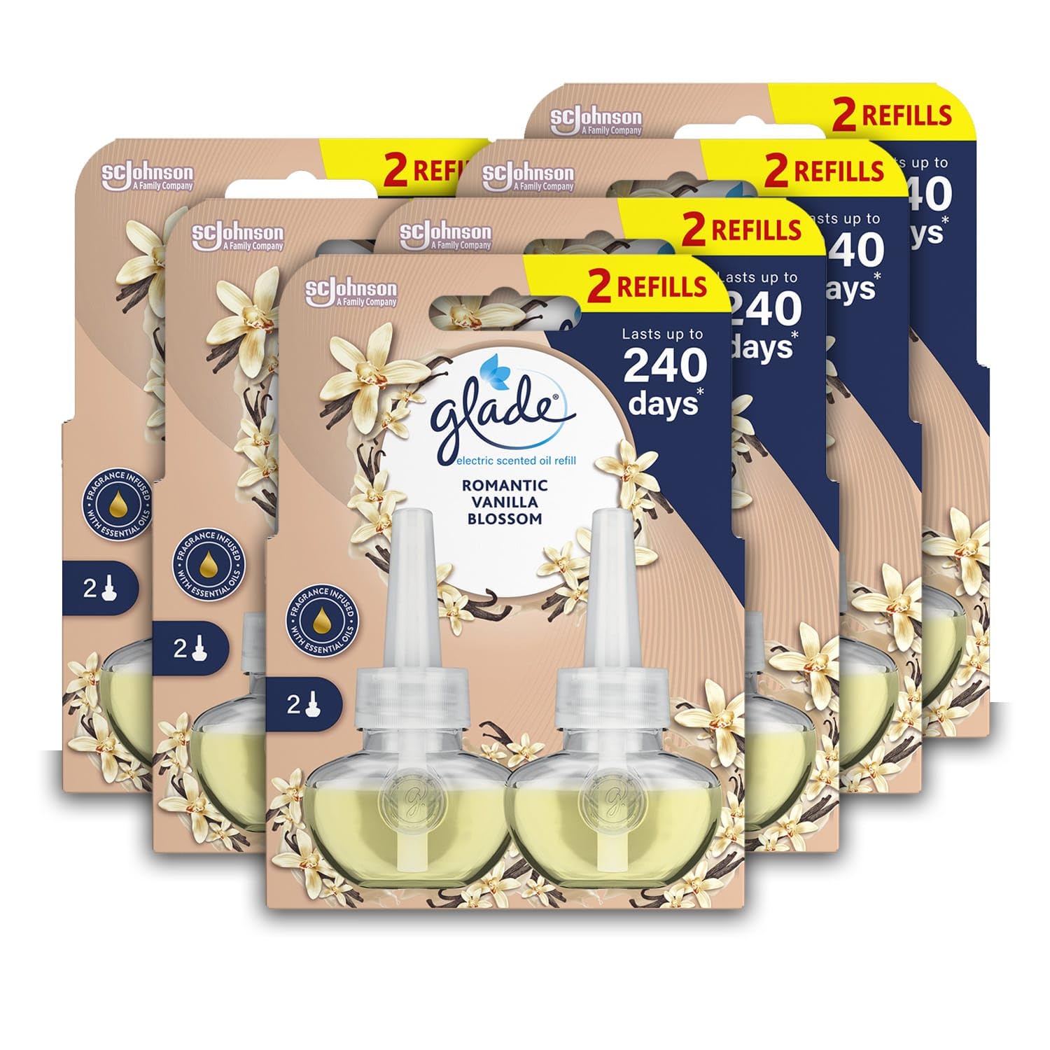 Glade - Romantic Vanilla Blossom Plug-In Air Freshener Refill 8