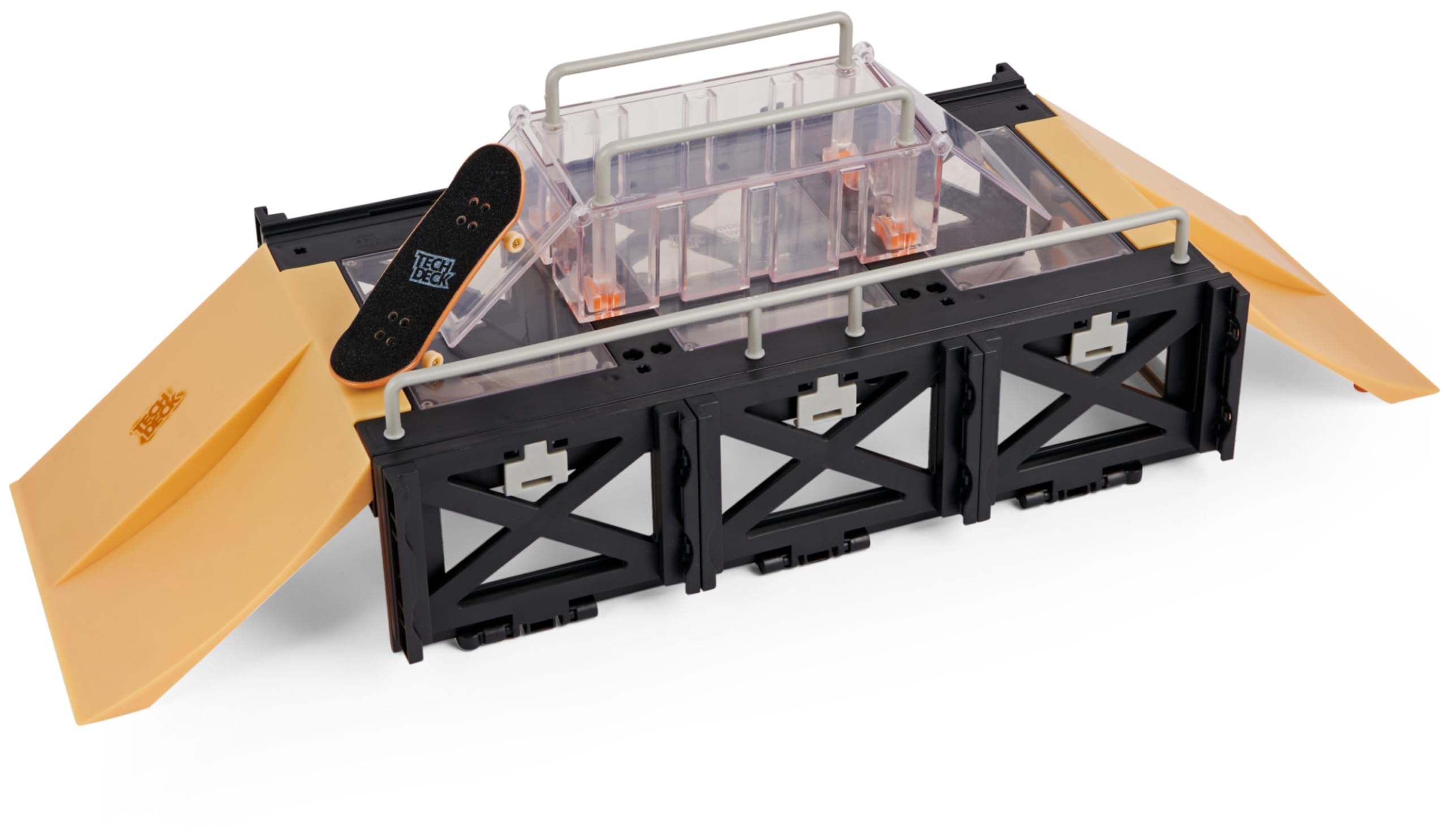 Tech Deck Play and Display Transforming Ramp Set and Carrying Case with Exclusiv 15