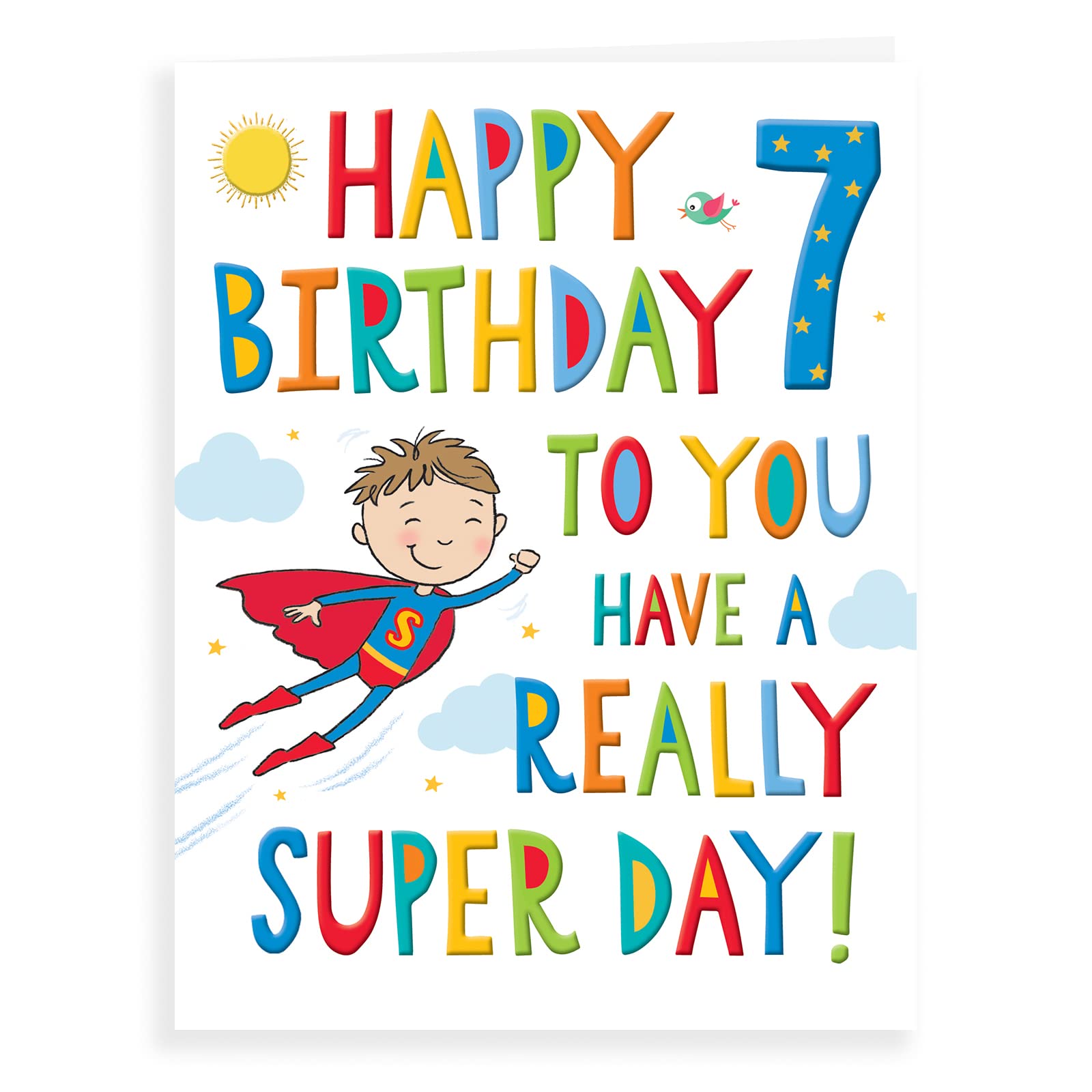 Piccadilly Greetings Hatty Boots Birthday Card for Seven (7) Year Old Boy | Multi Color | 1 Count