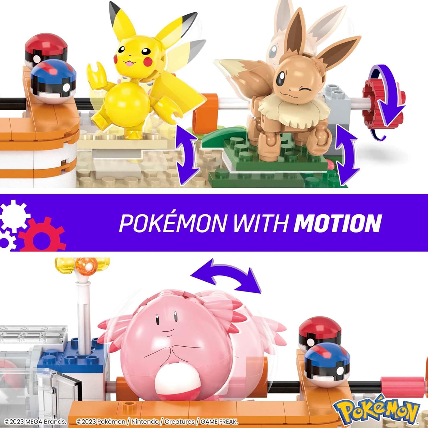 MEGA Pokémon Action Figure Building Set - 648-Piece Forest Pokémon Center with Motion Brick 4