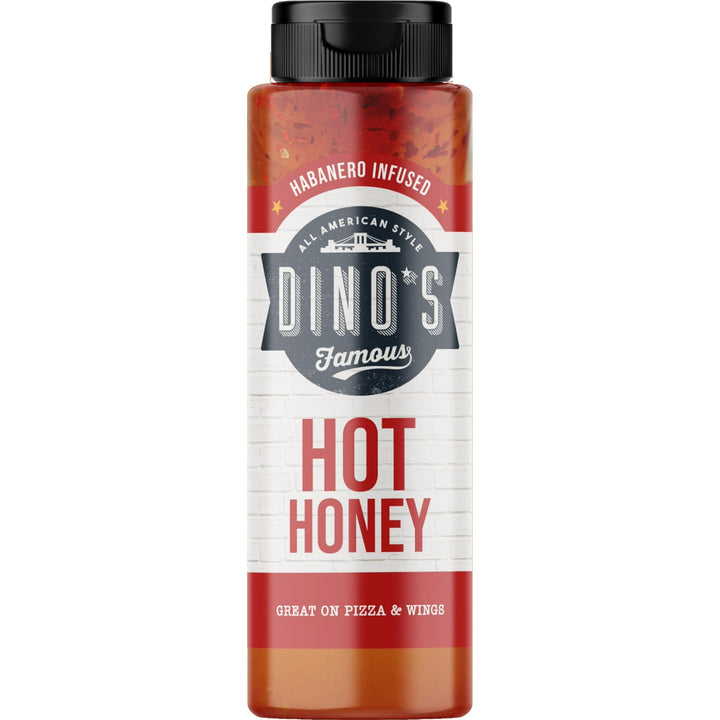 Dino's Famous Hot Honey Habanero Infused Sauce - Sweet & Spicy Drizzle, 350g