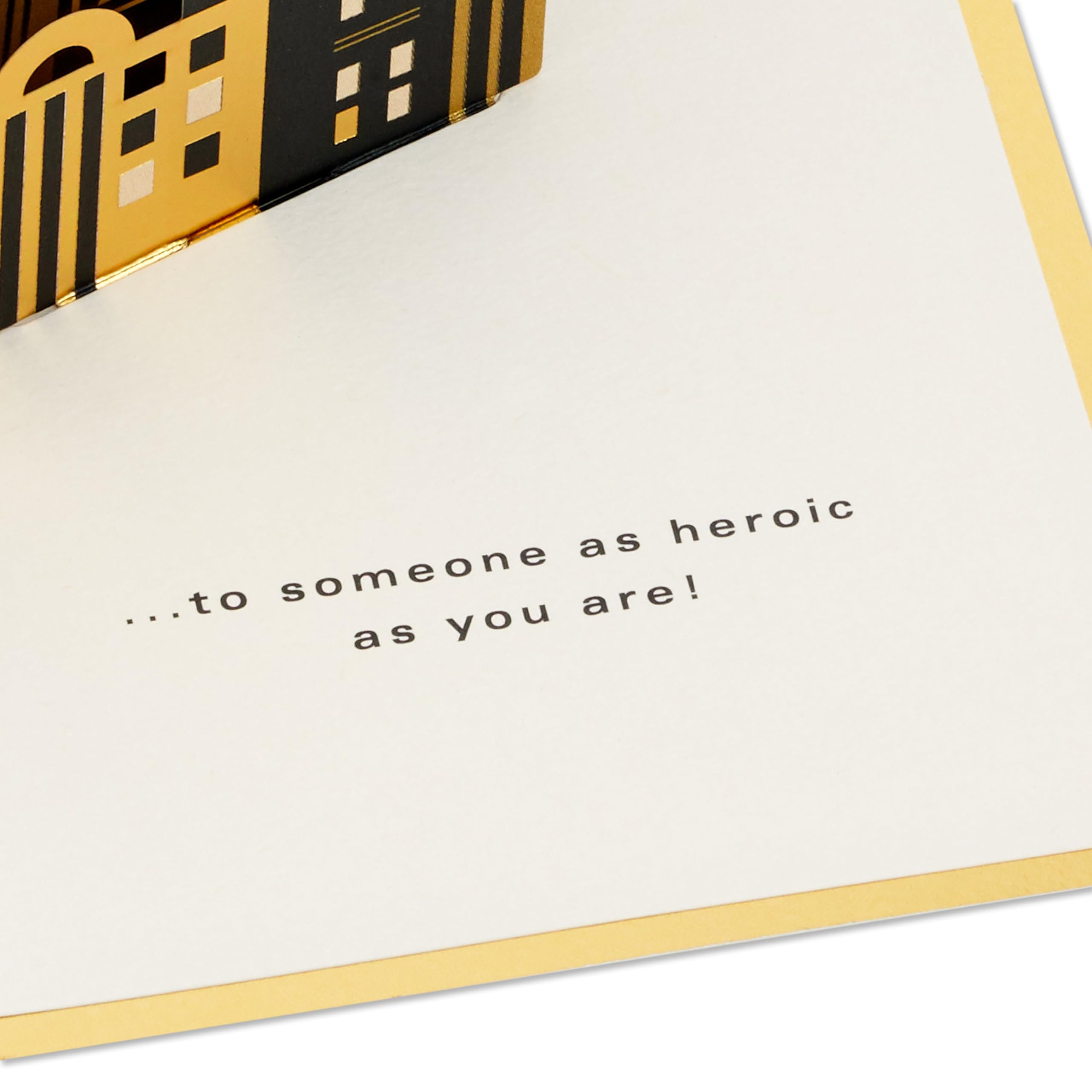 Hallmark Batman 3D Pop-Up Seasonal Card with Gold Foil Details | Birthday, Father's Day 5