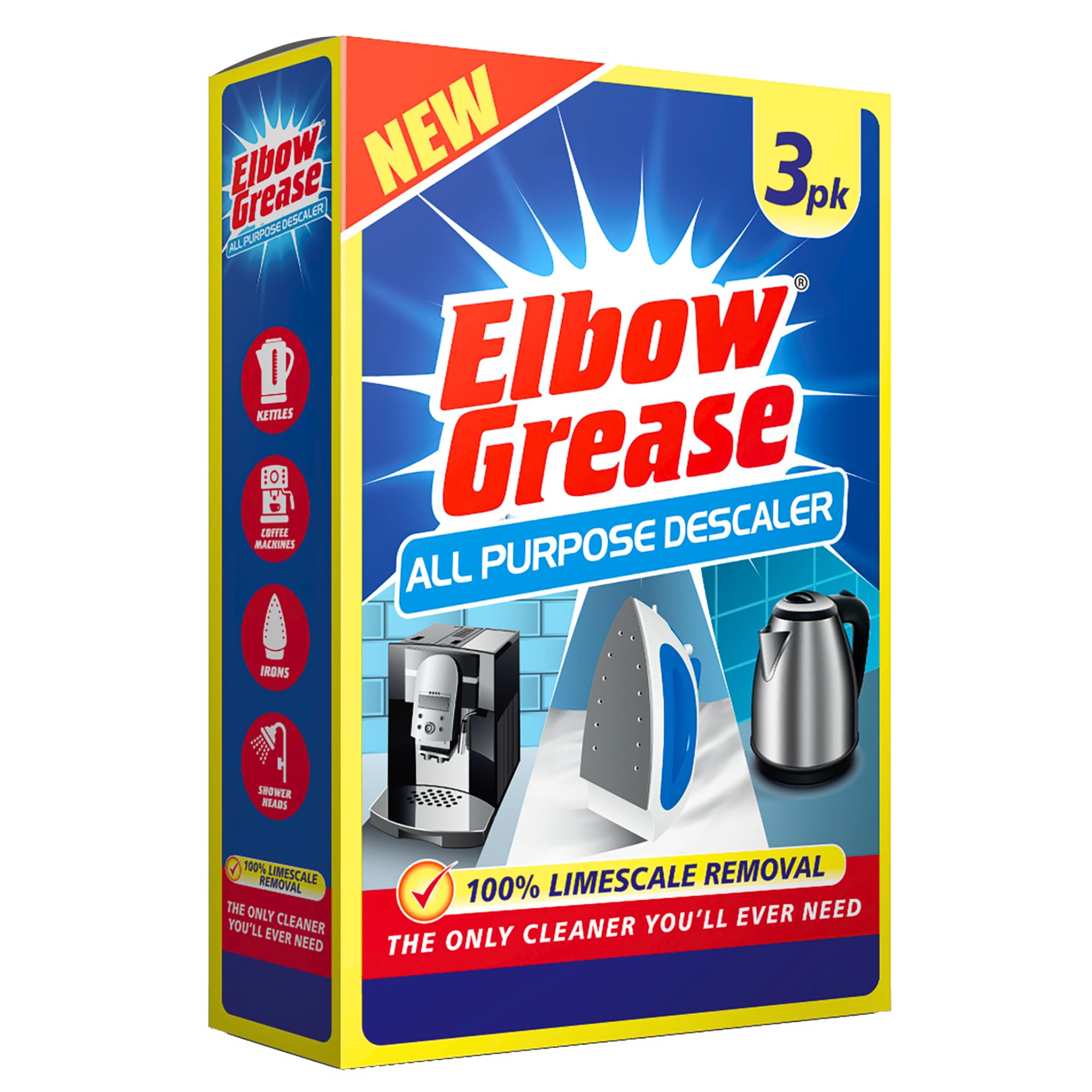 Elbow Grease All Purpose Descaler Sachets - Removes 100% Limescale | Fast Acting | 75ml 1