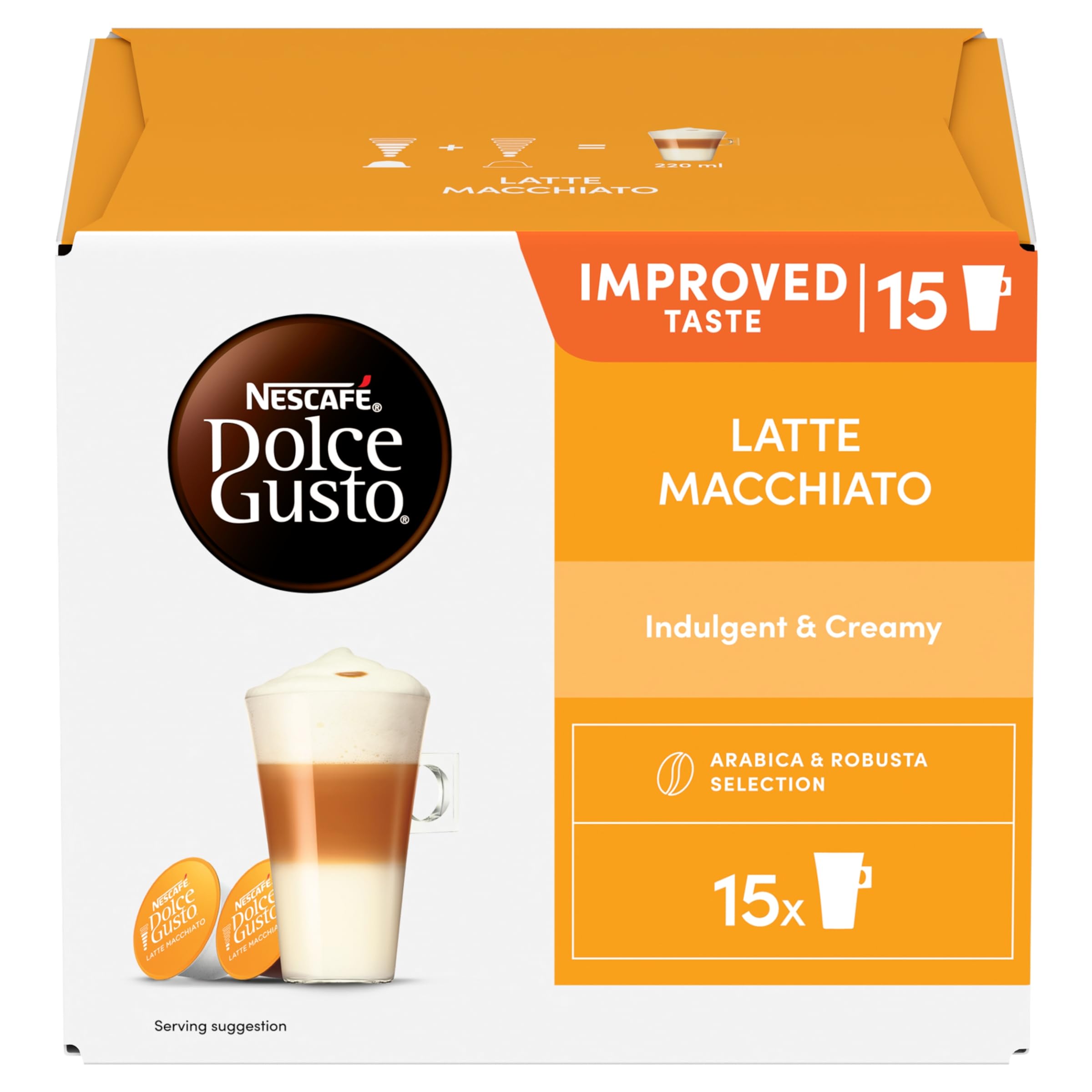 Nescafé Dolce Gusto Latte Macchiato Coffee Pods - 3 Pack (90 Capsules Total) 1