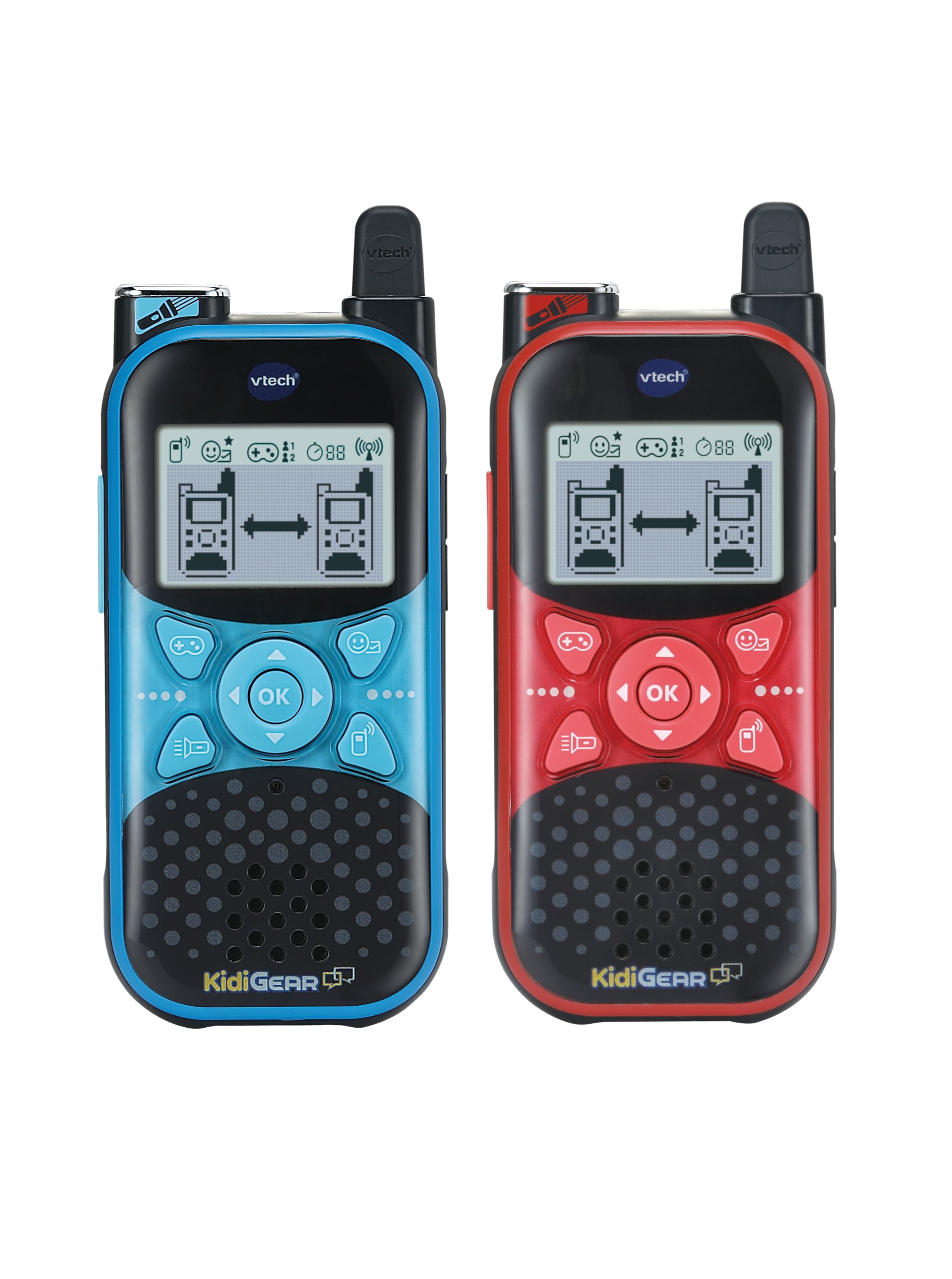 VTech KidiGear Explorer Walkie Talkies - 200M Range, Digital Security | Blue/Red