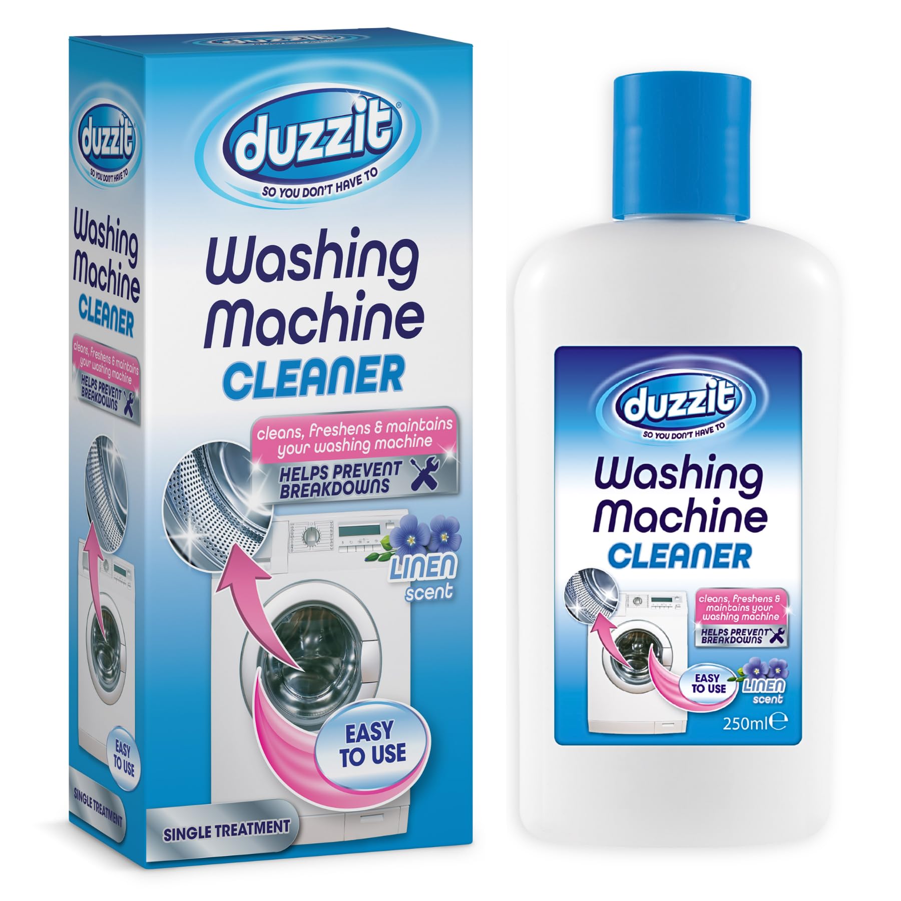 Duzzit Washing Machine Cleaner - Deep Clean, Freshens & Maintains | 250ml 1