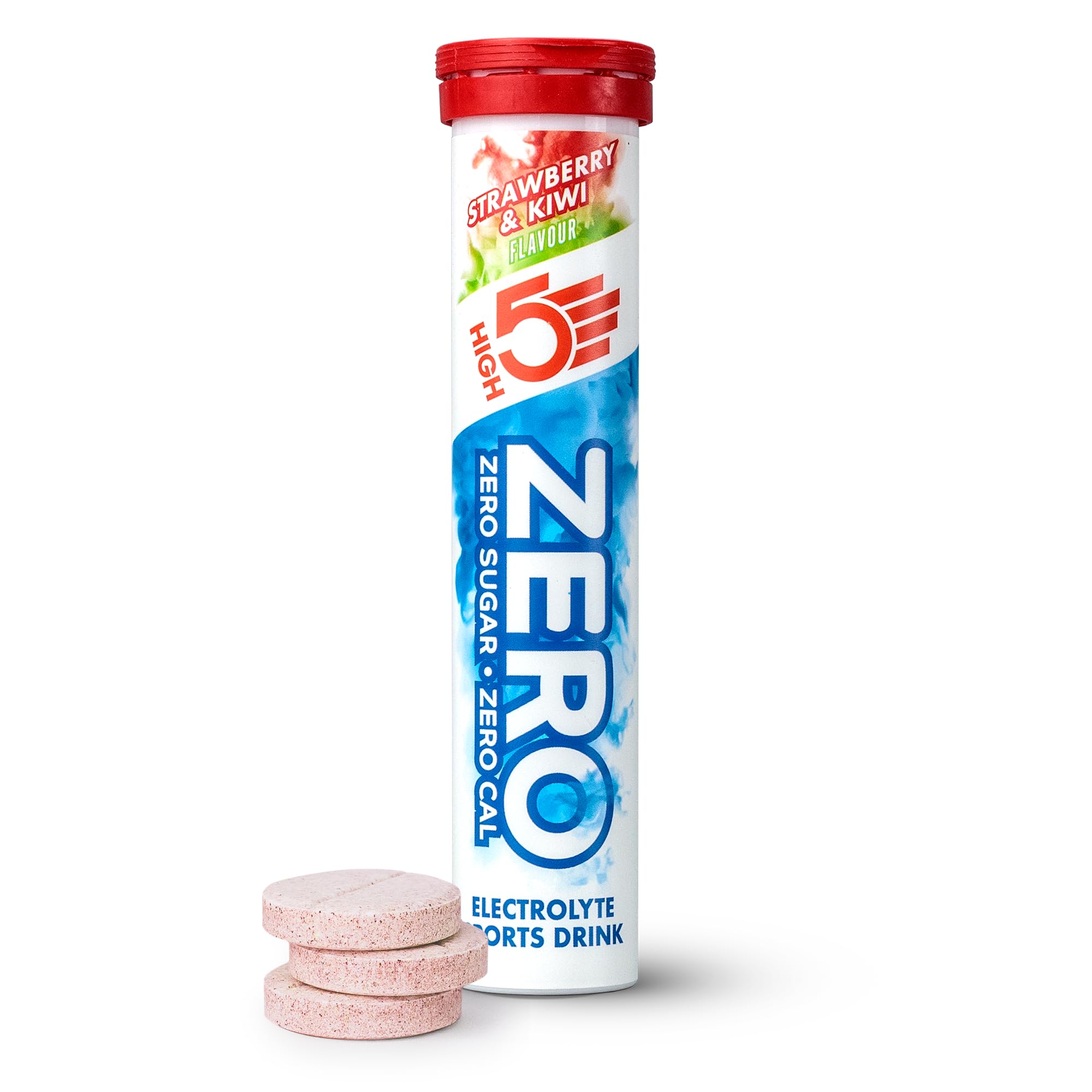 HIGH5 ZERO Electrolyte Tablets - Sugar-Free Hydration with Vitamin C | 20 Count Strawberry & Kiwi