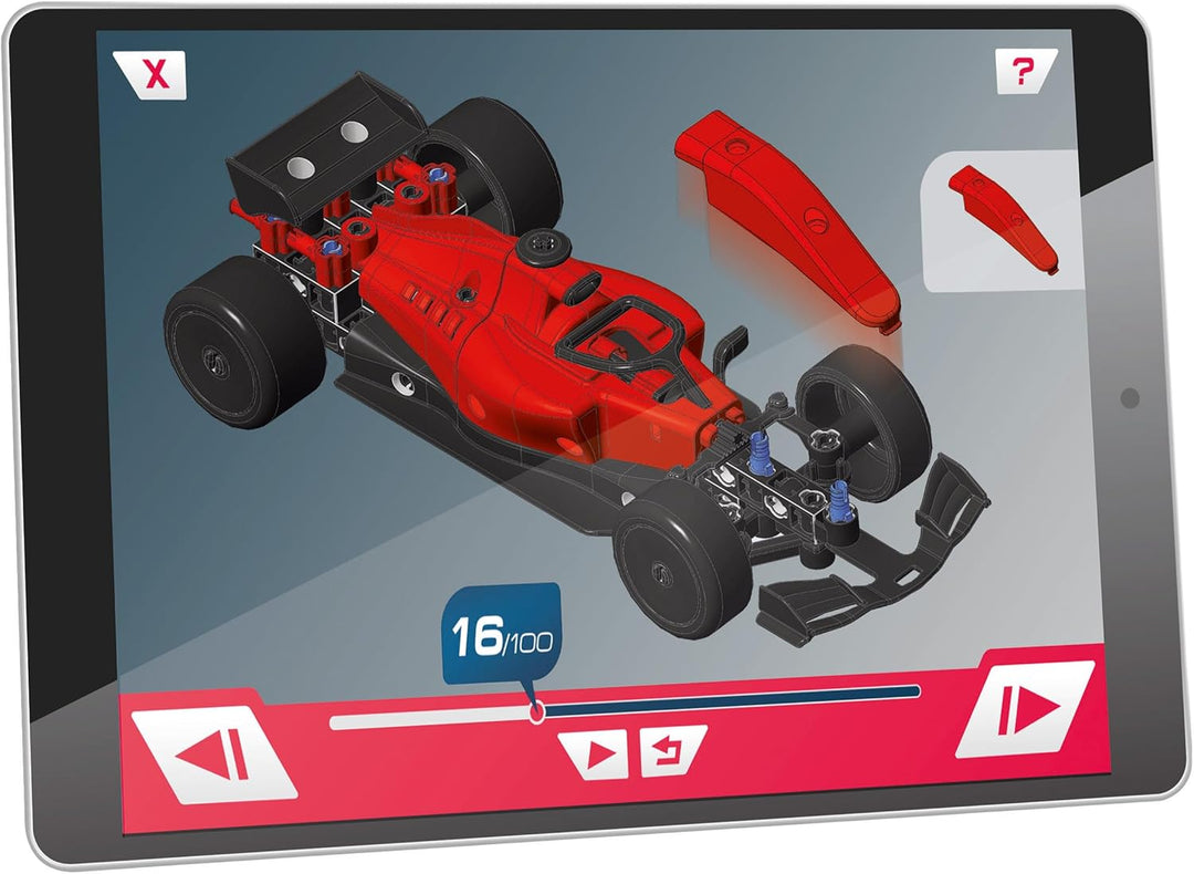 Clementoni Mechanics Racing Car - Build & Ride Toy for Ages 8+