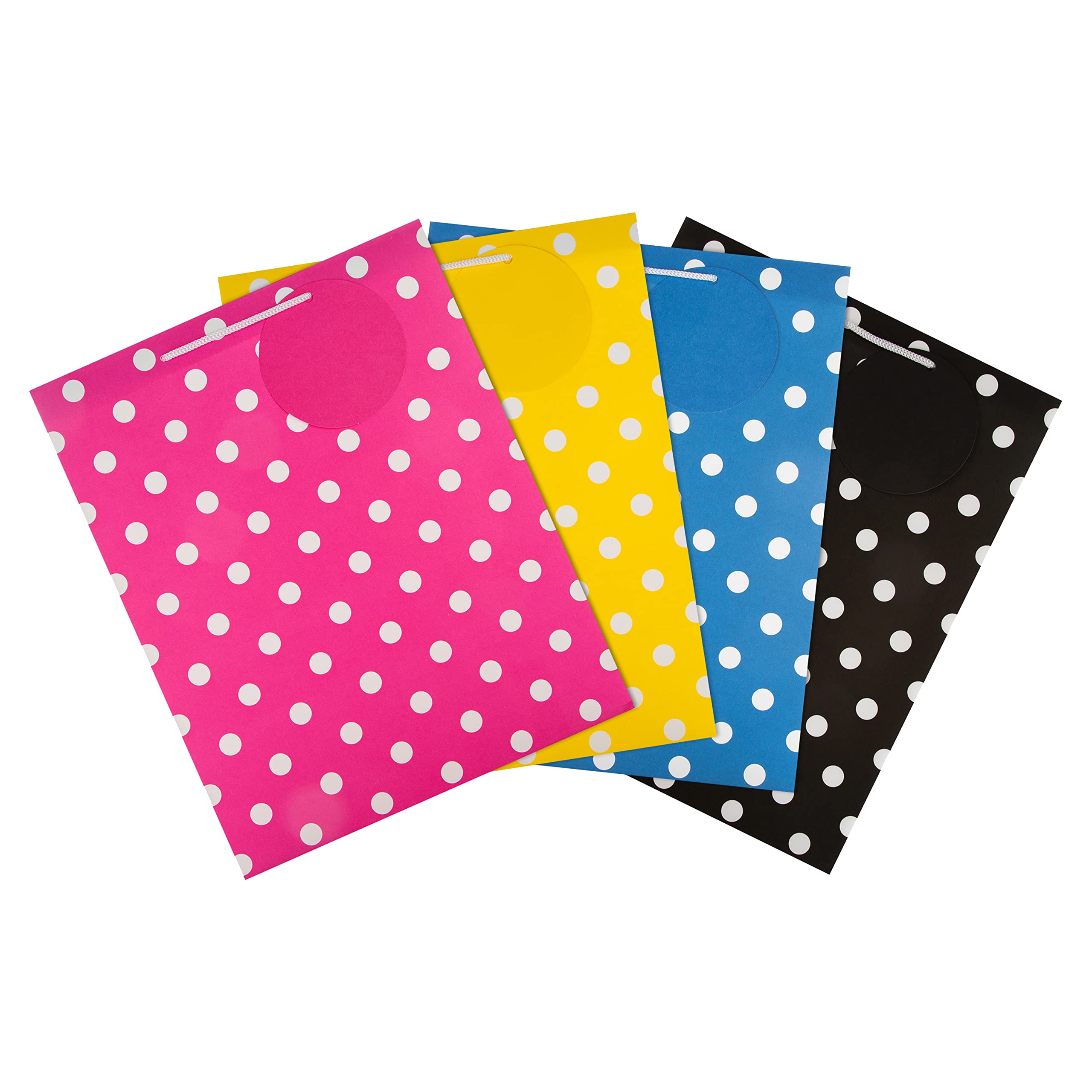 Hallmark Large Gift Bags - Contemporary Polka Dot Design (4 Count)