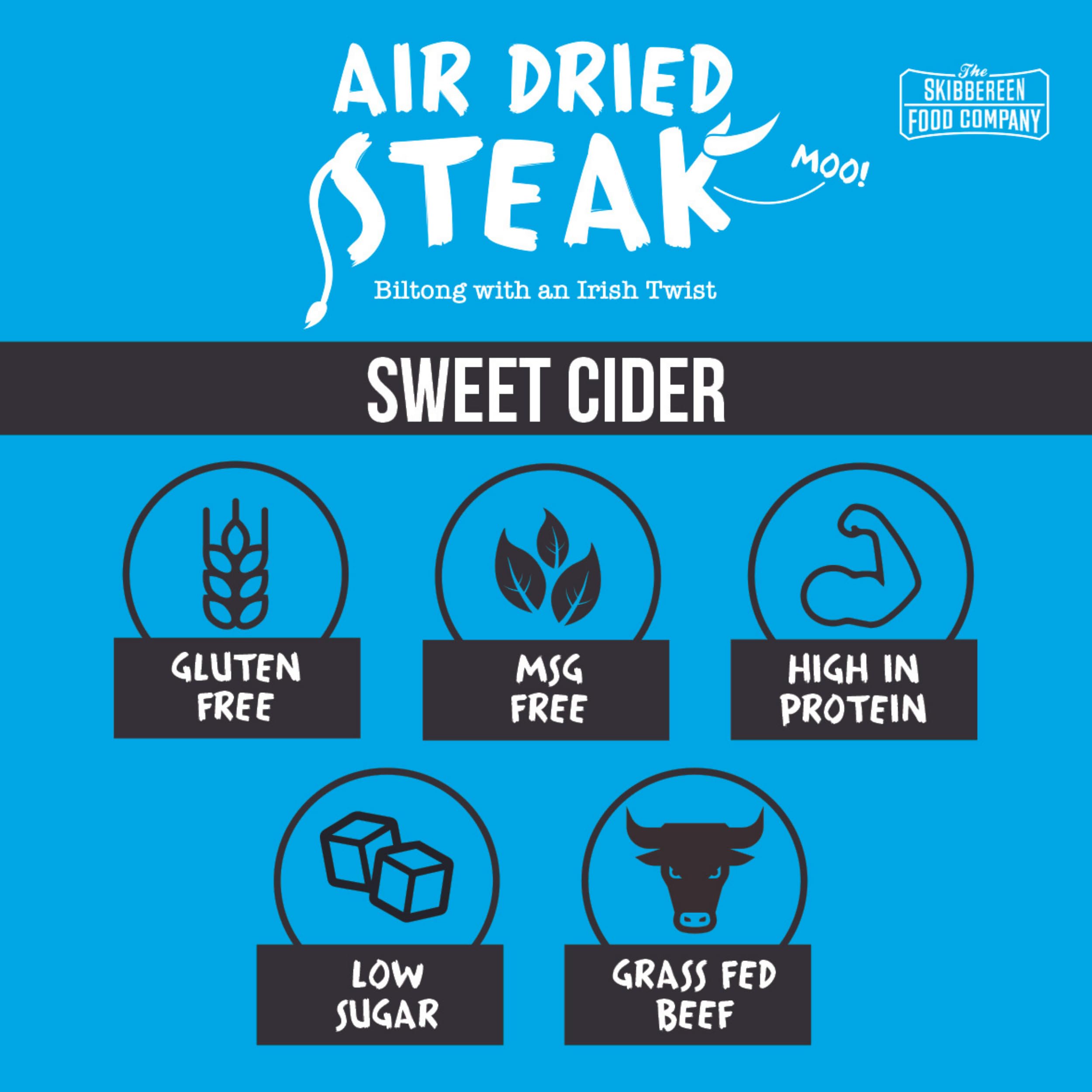 The Skibbereen Food Company Lean Beef Biltong Bites - Sweet Cider Flavor | 8 x 30g Pack | High Protein, Gluten Free 6